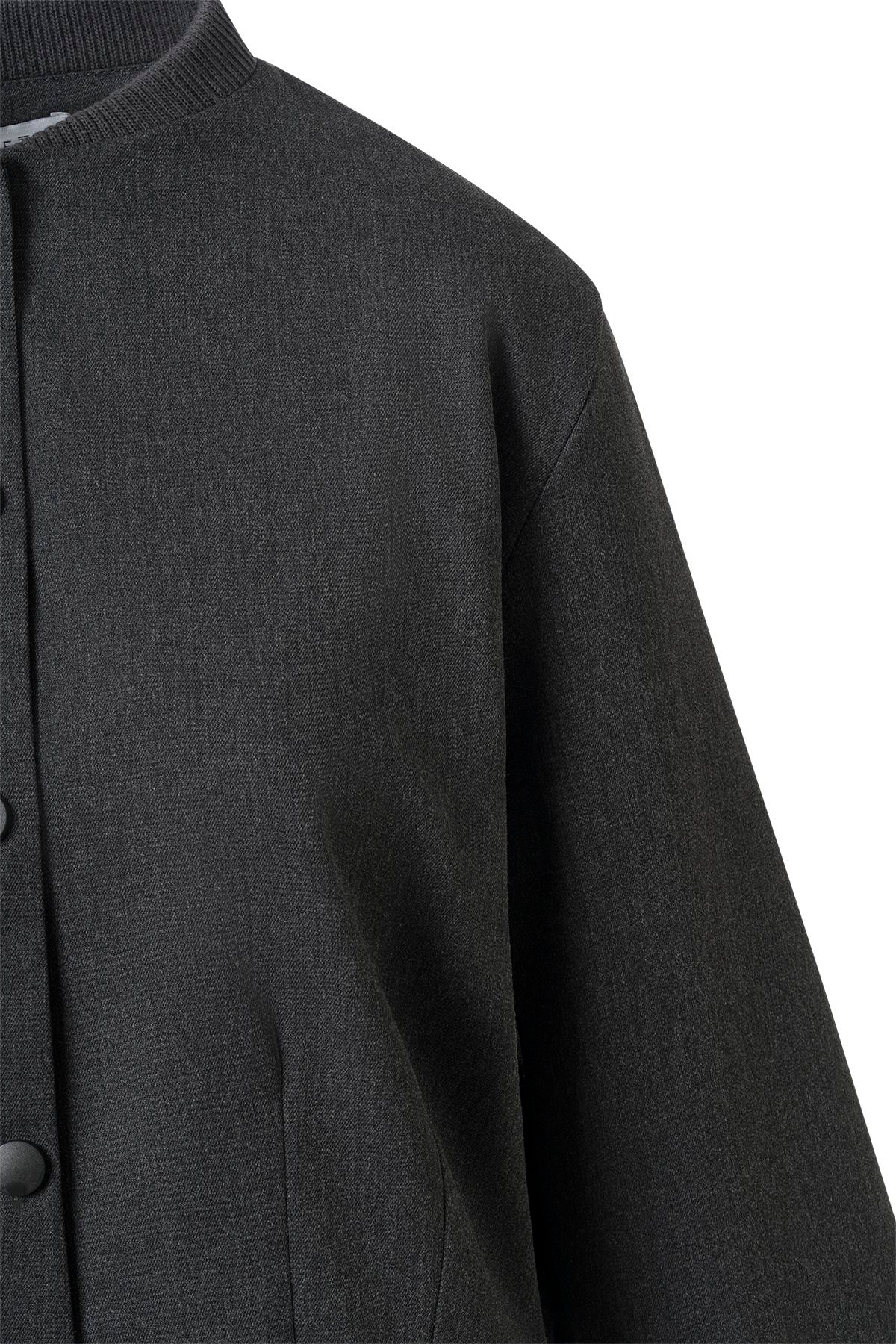 Antrasit Pile Detay Çıtçıtlı Ceket ANTRASİT