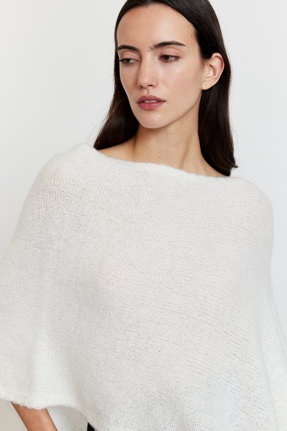 Asimetrik Kesim Triko Panço Ekru