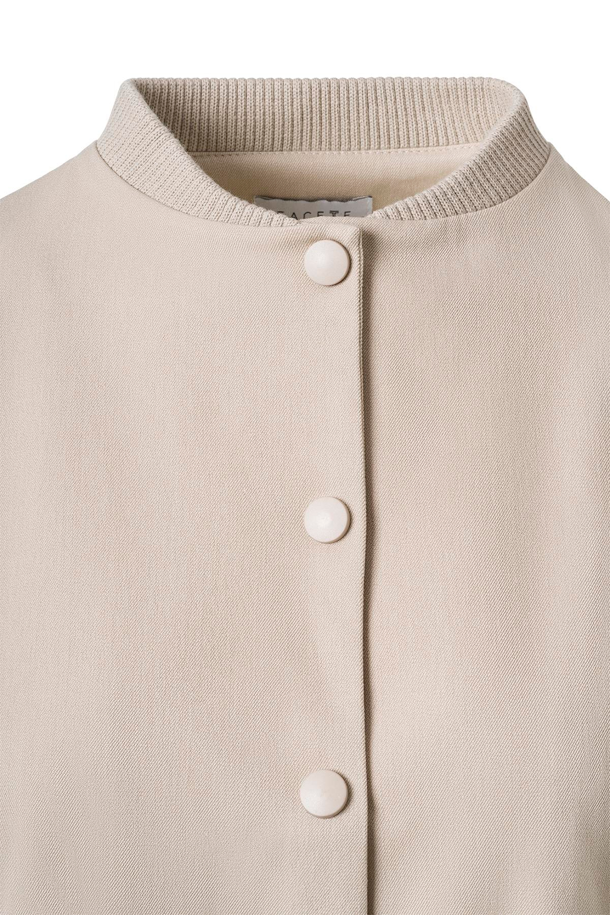 Bej Pile Detay Çıtçıtlı Ceket BEJ