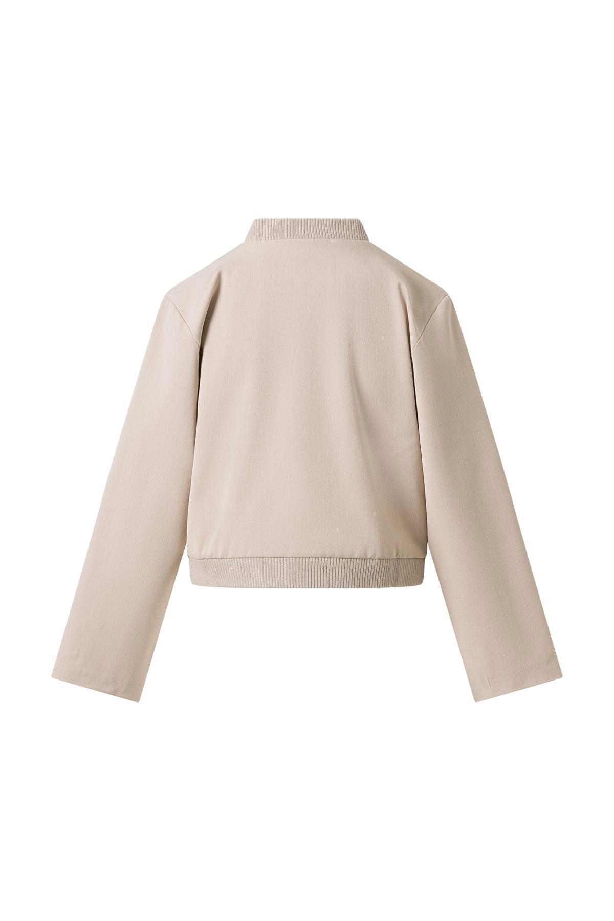 Bej Pile Detay Çıtçıtlı Ceket BEJ