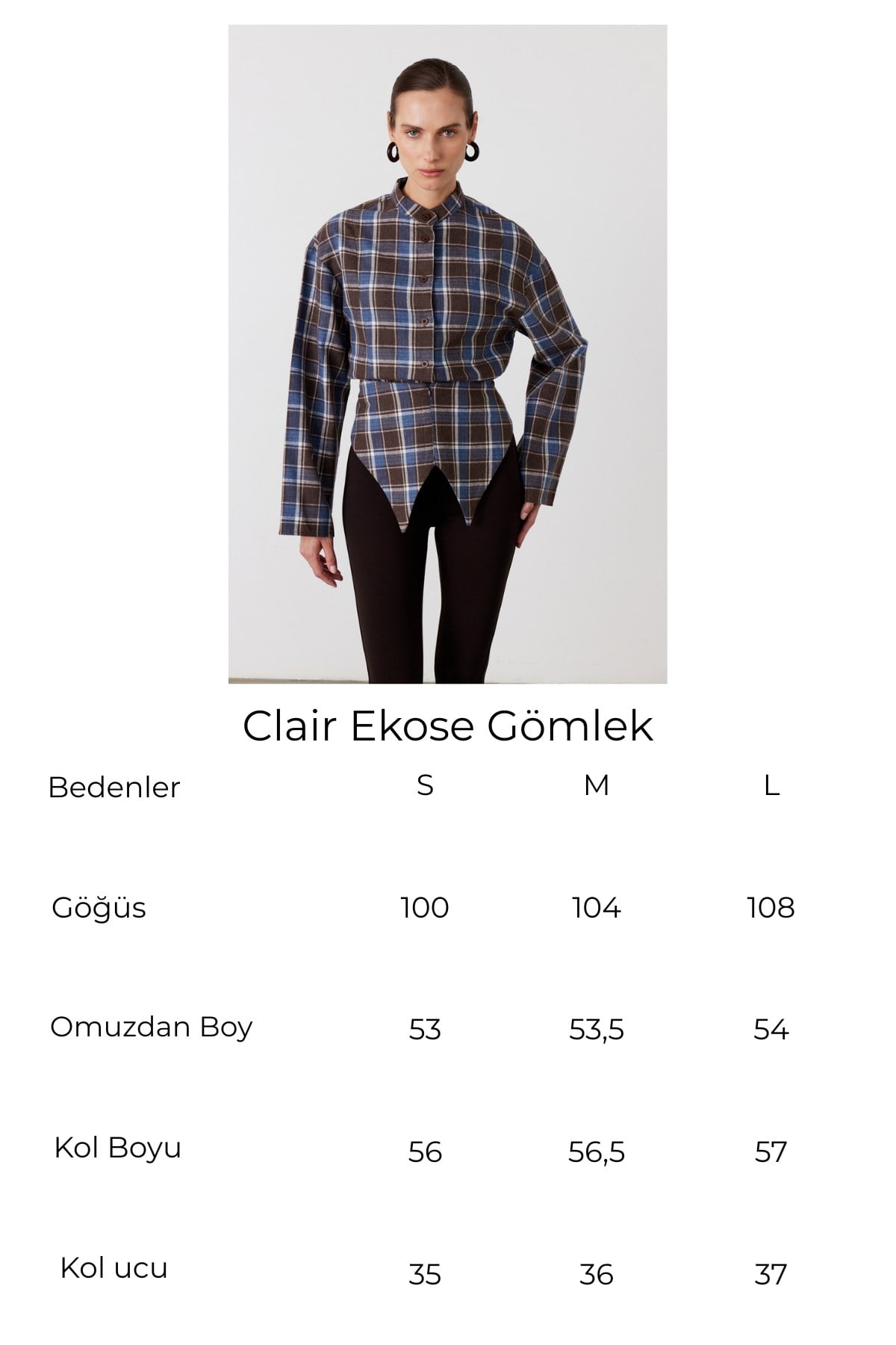 Clair Ekose Gömlek Mavi