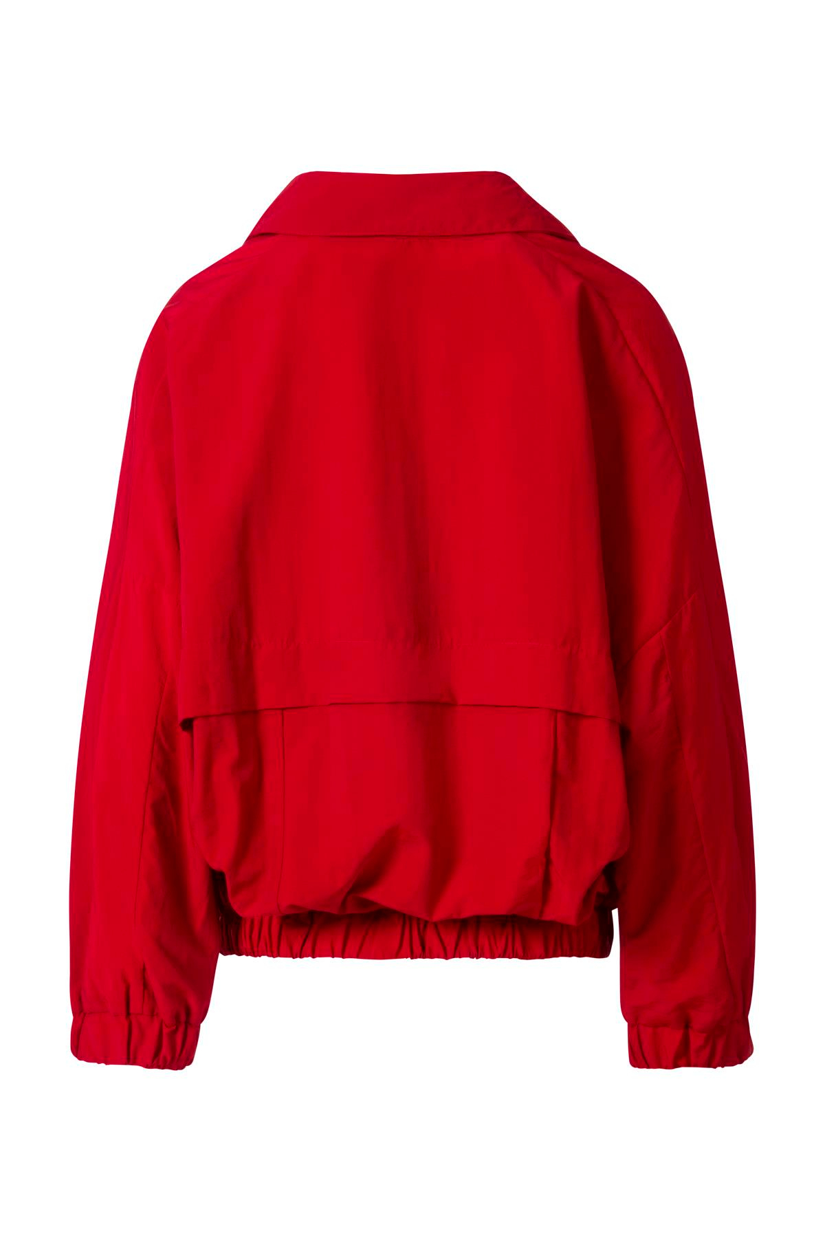 Fermuarlı Oversize Ceket Kırmızı