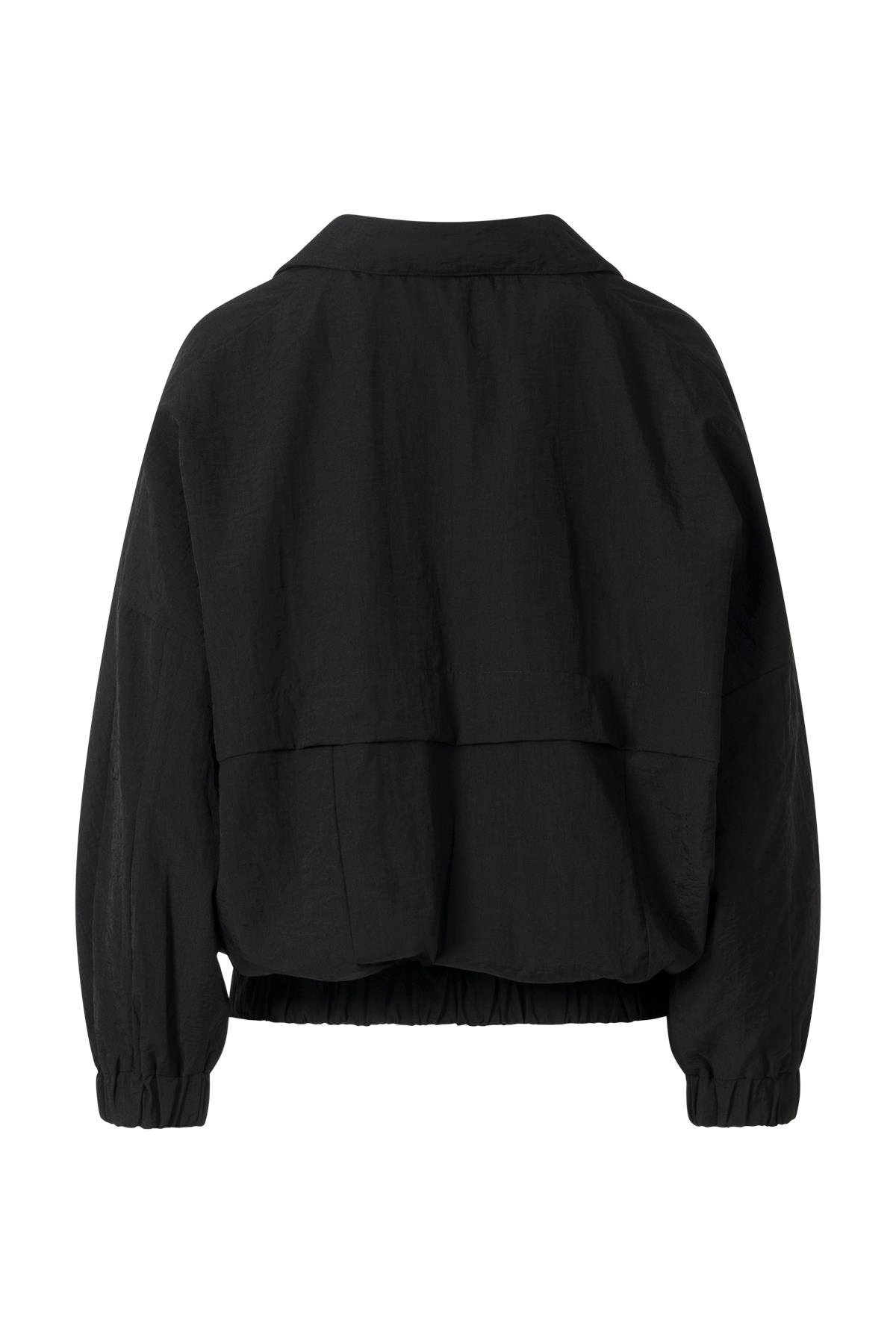 Fermuarlı Oversize Ceket Siyah