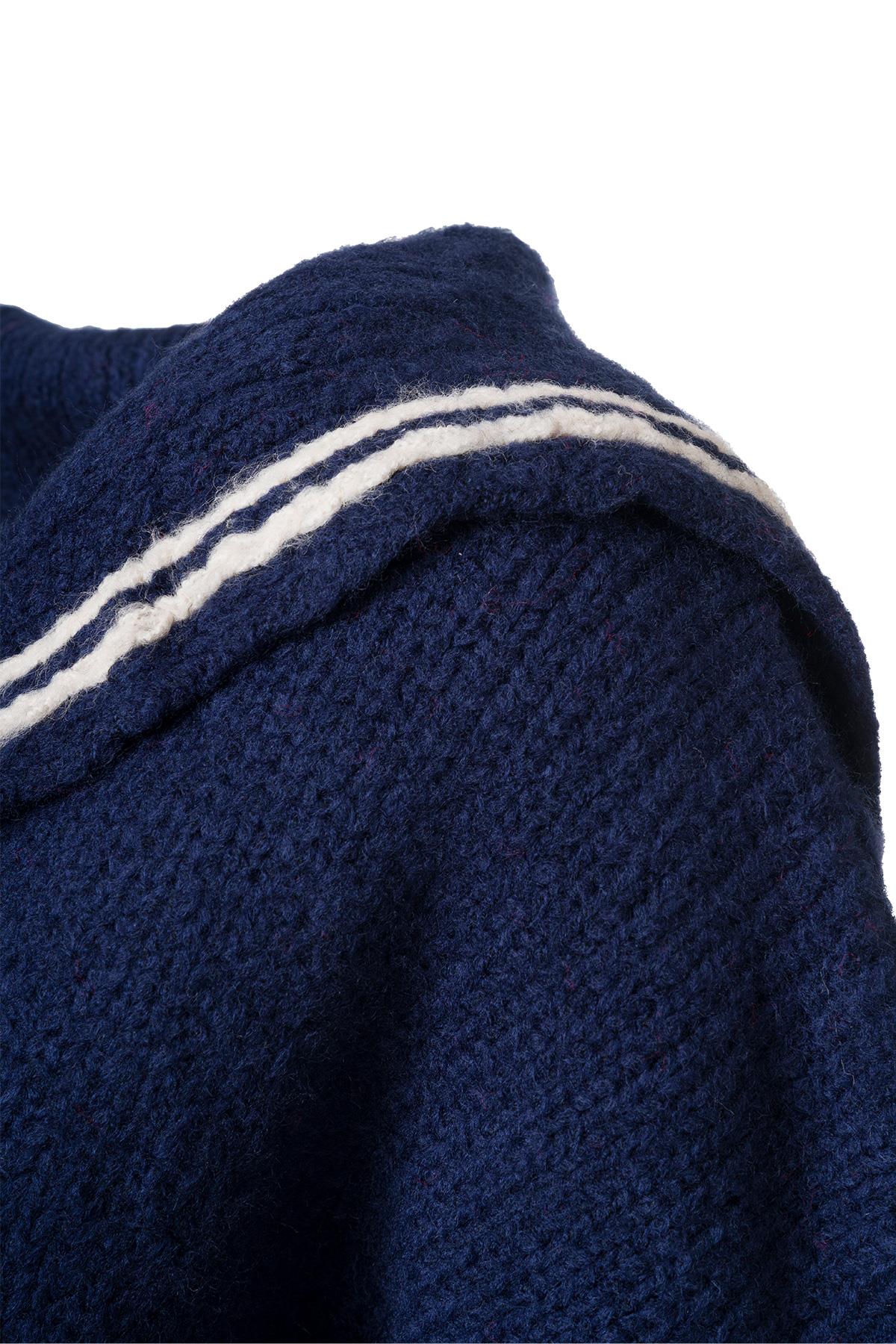 Fular Detaylı Kolej Kazak Lacivert