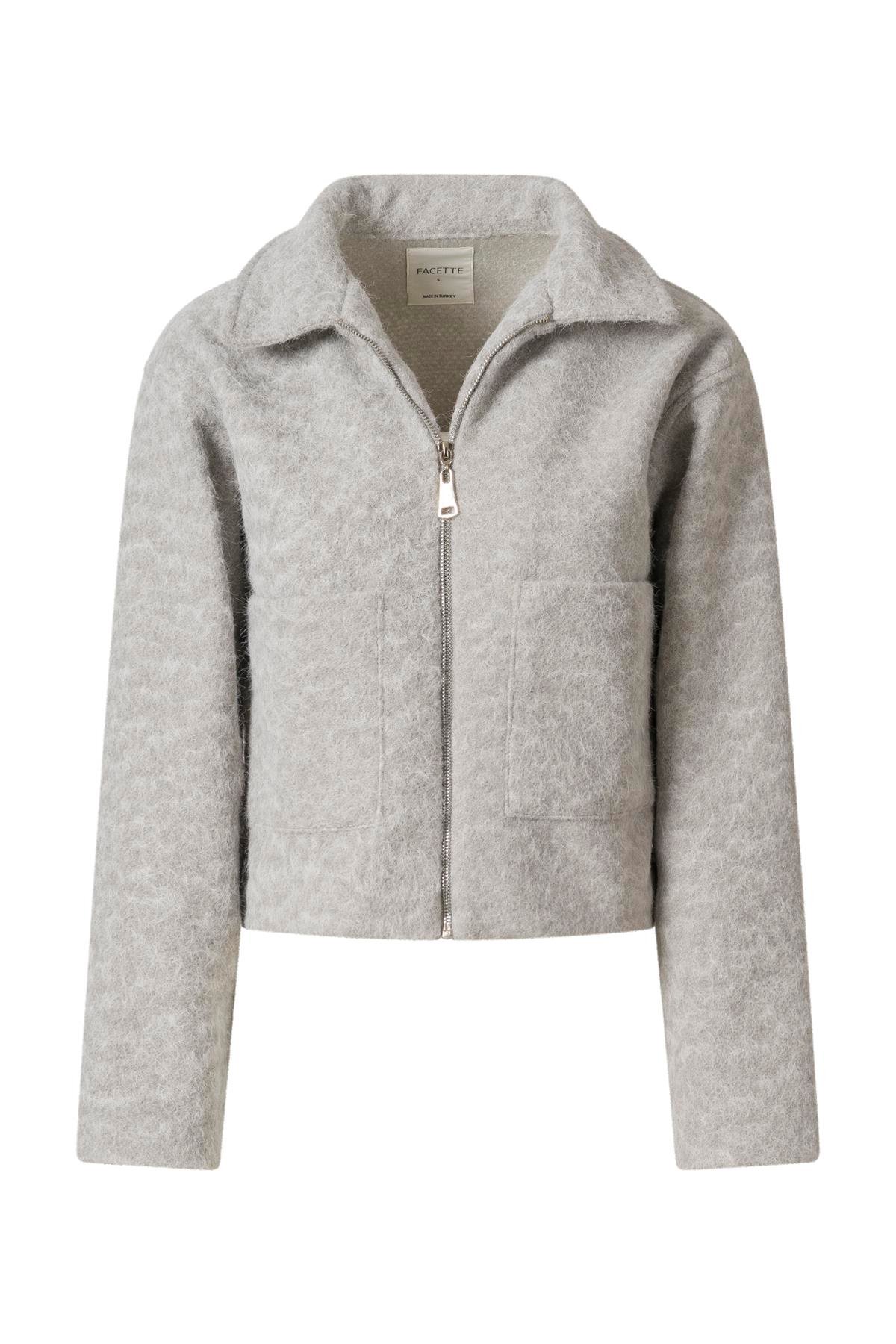 Gri Buklet Cep Detay Ceket GRİ