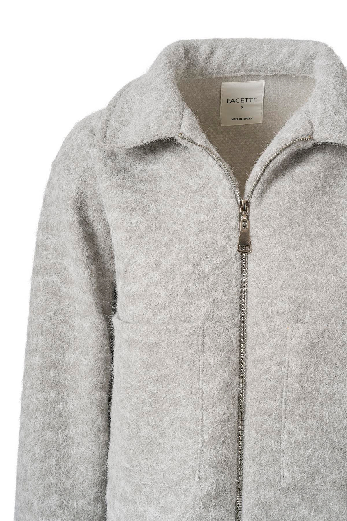 Gri Buklet Cep Detay Ceket GRİ