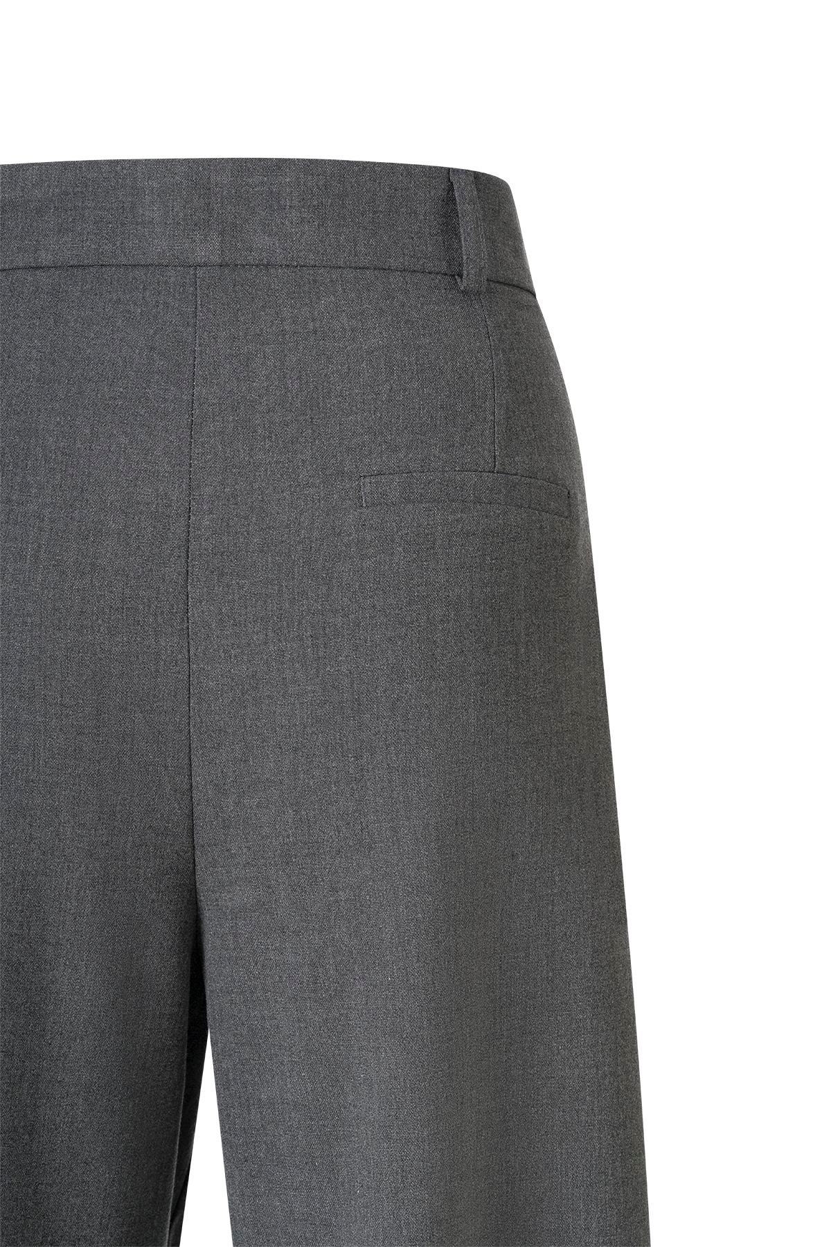 Gri Düğme Detay Yüksek Bel Palazzo Pantolon GRİ