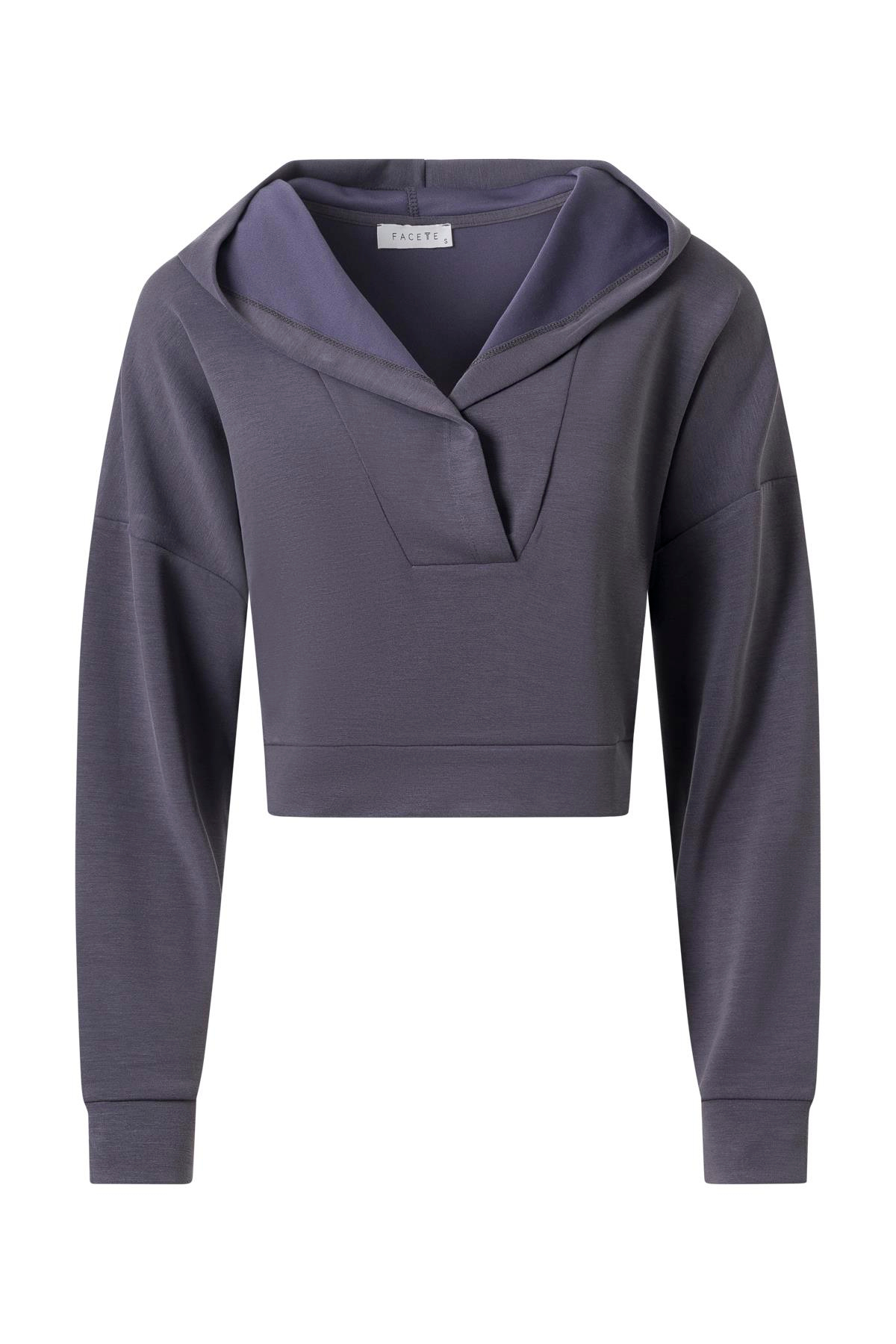 Gri Önü Pervazlı Kapüşonlu Takım GRİ