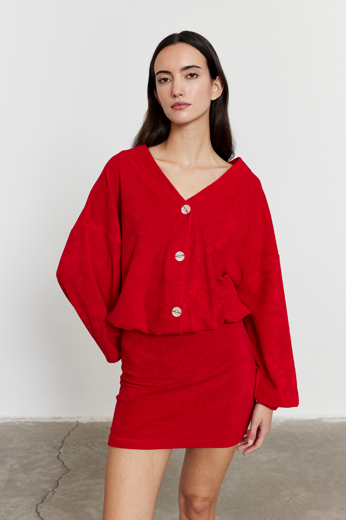 Havlu Kumaş Etek Kırmızı