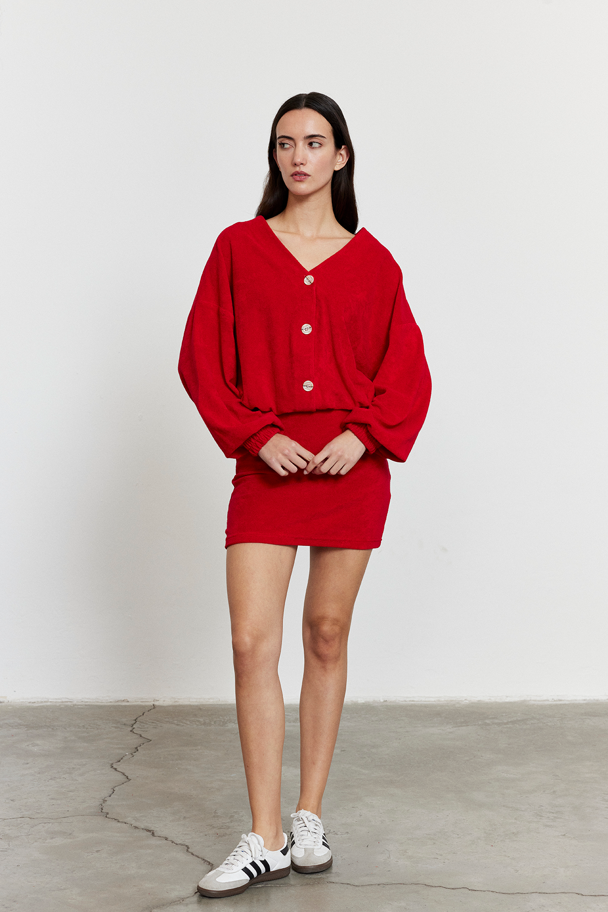 Havlu Kumaş Etek Kırmızı