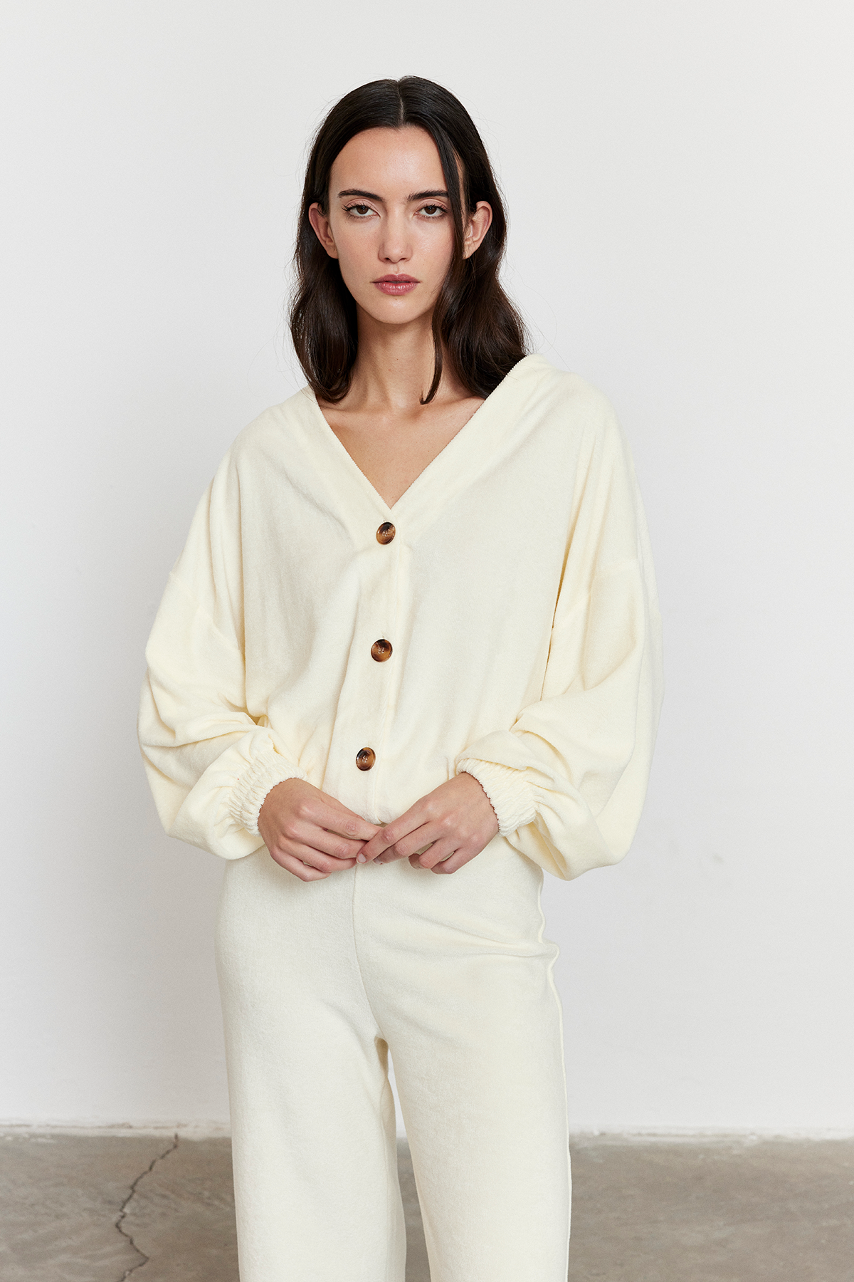 Havlu Kumaş Hırka Bej