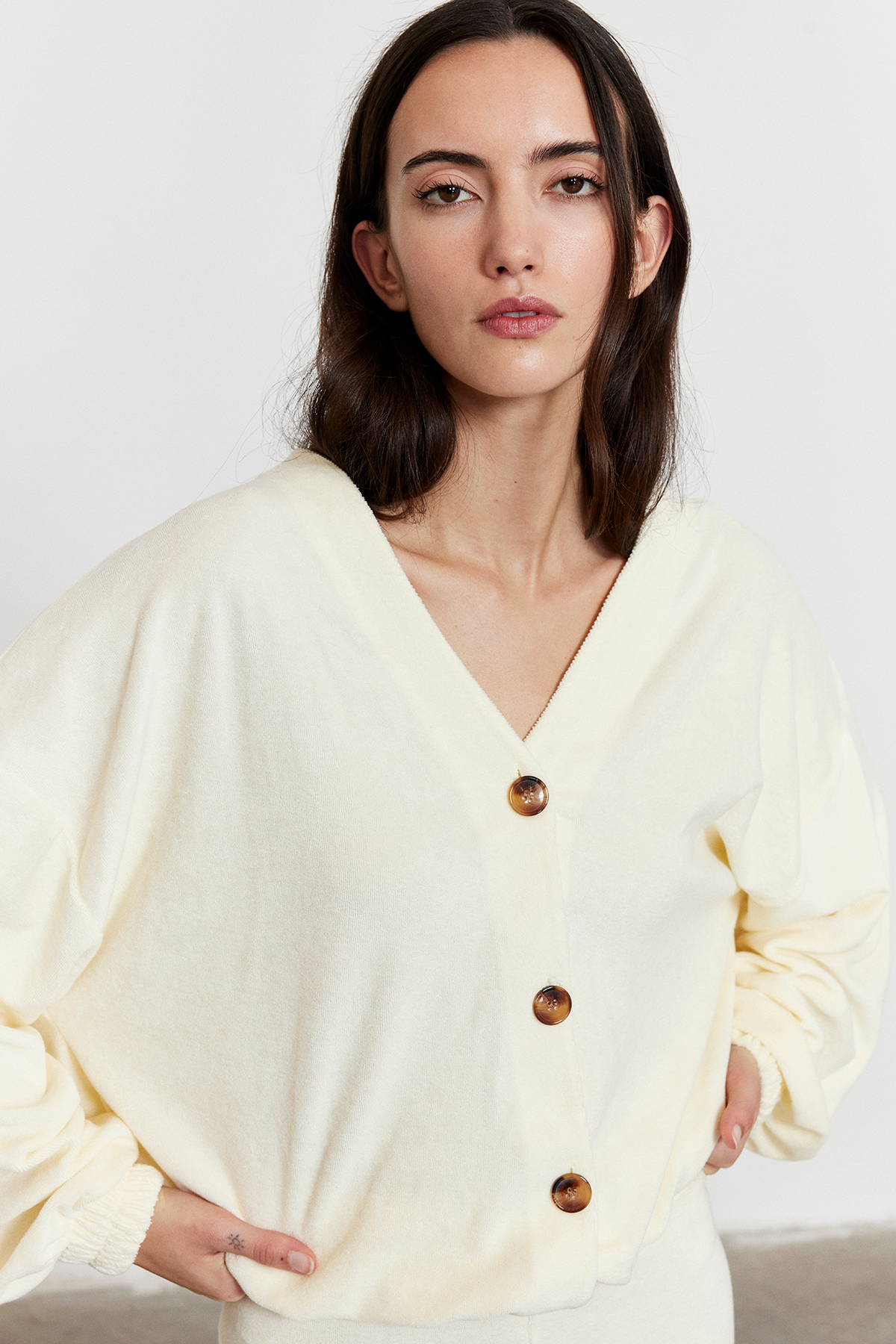 Havlu Kumaş Hırka Bej