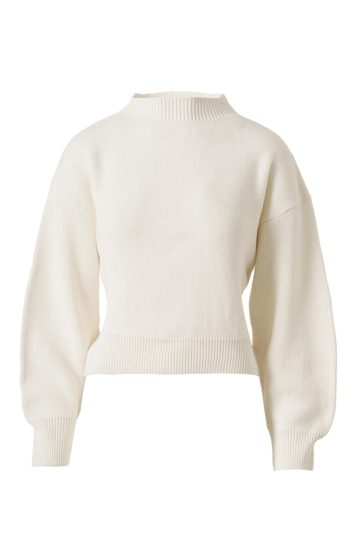 Kalın Triko Kazak Beyaz