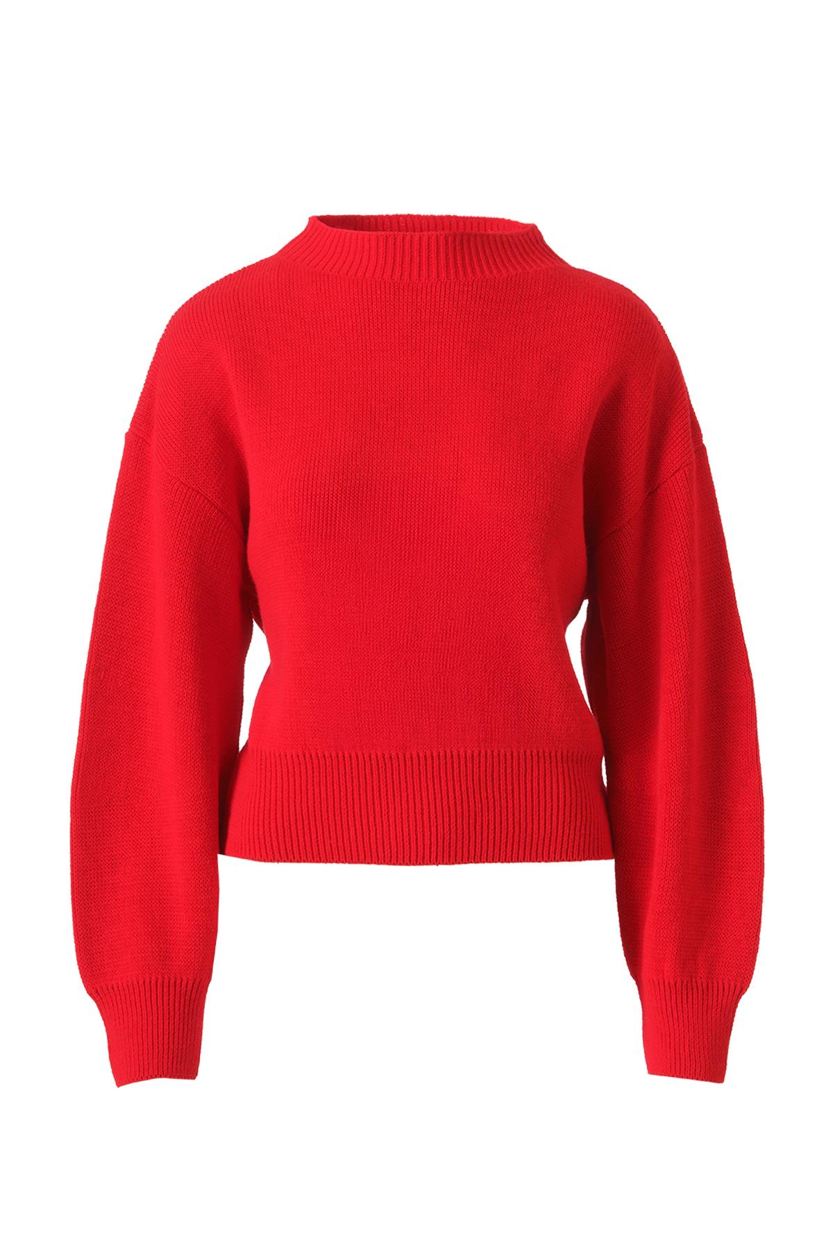 Kalın Triko Kazak Kırmızı