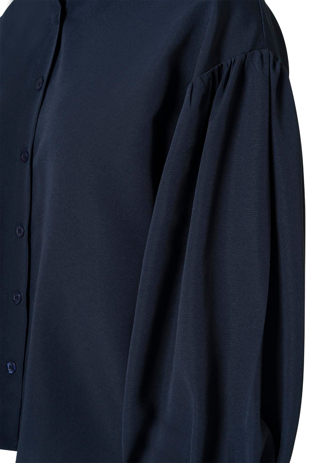 Kolu Volanlı Gömlek Lacivert