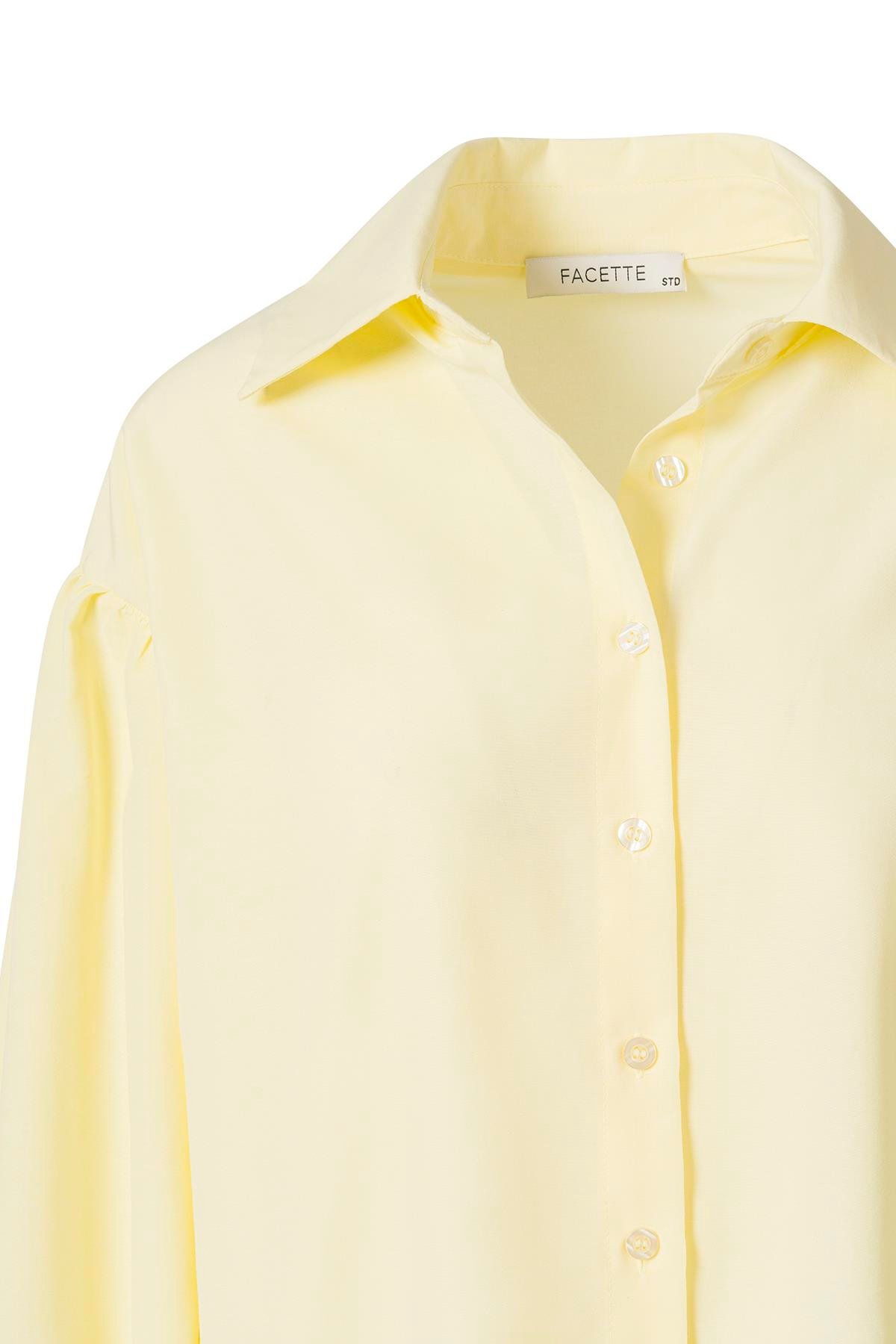 Kolu Volanlı Gömlek Sarı