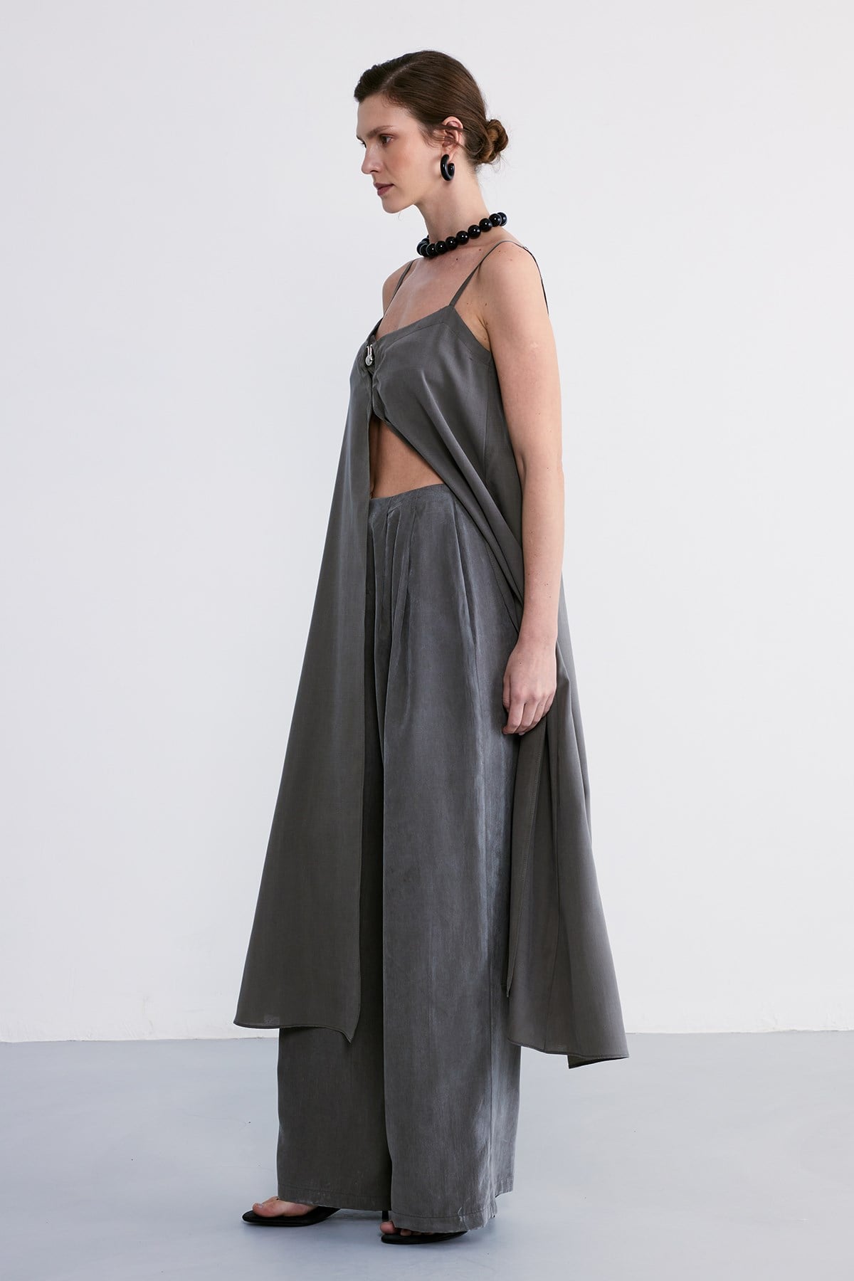 Lace Midi Pelerin Haki