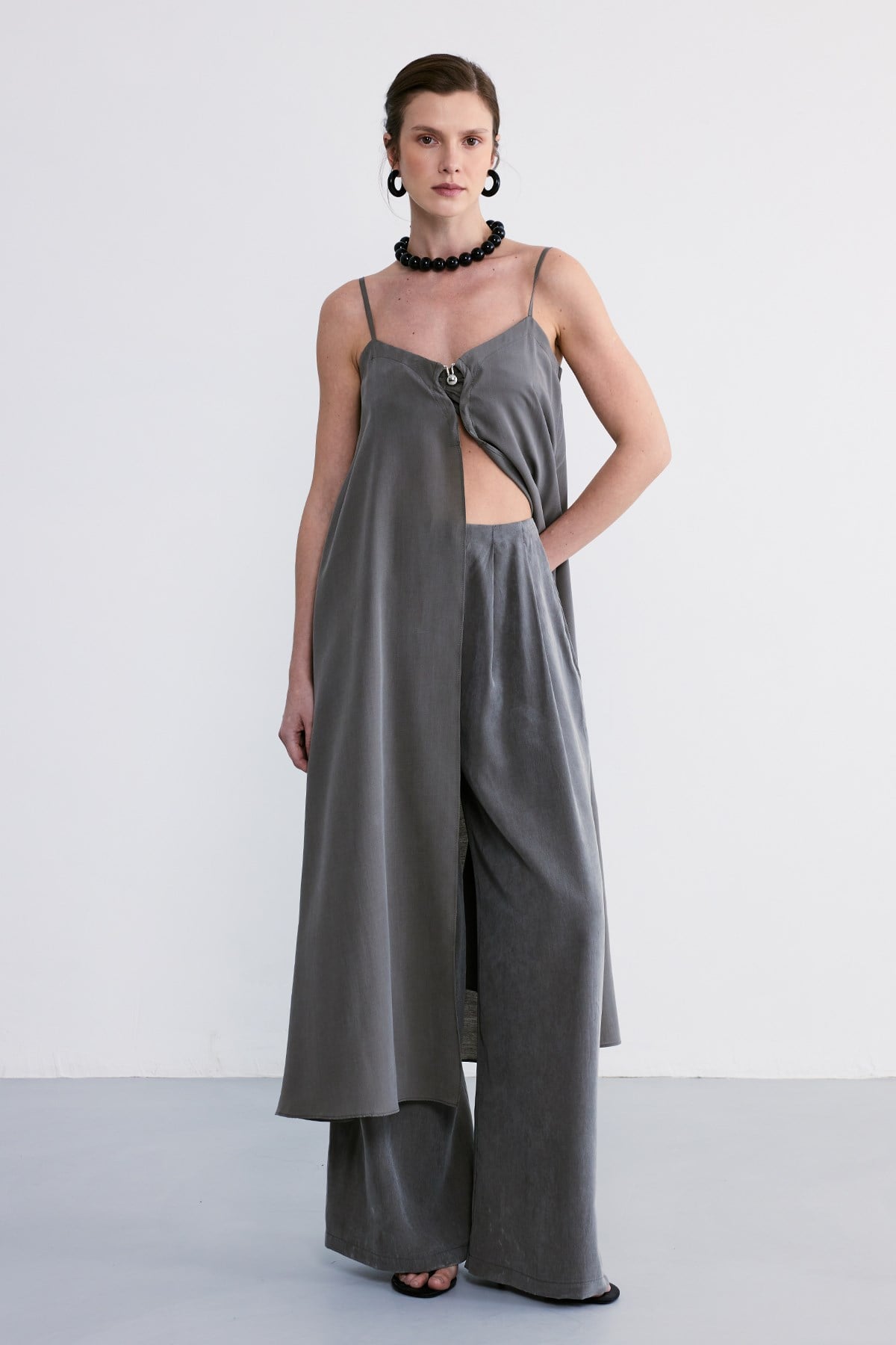 Lace Midi Pelerin Haki