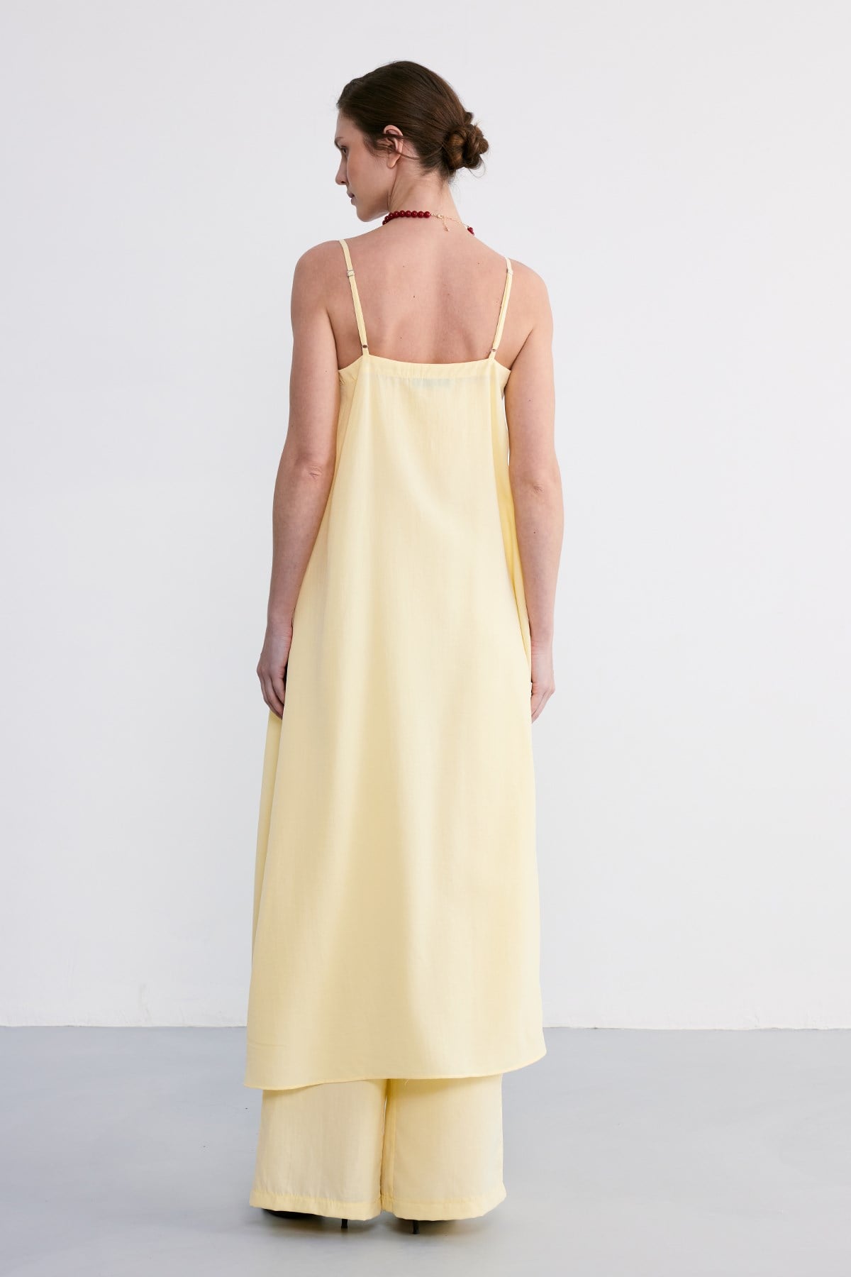 Lace Midi Pelerin Sarı