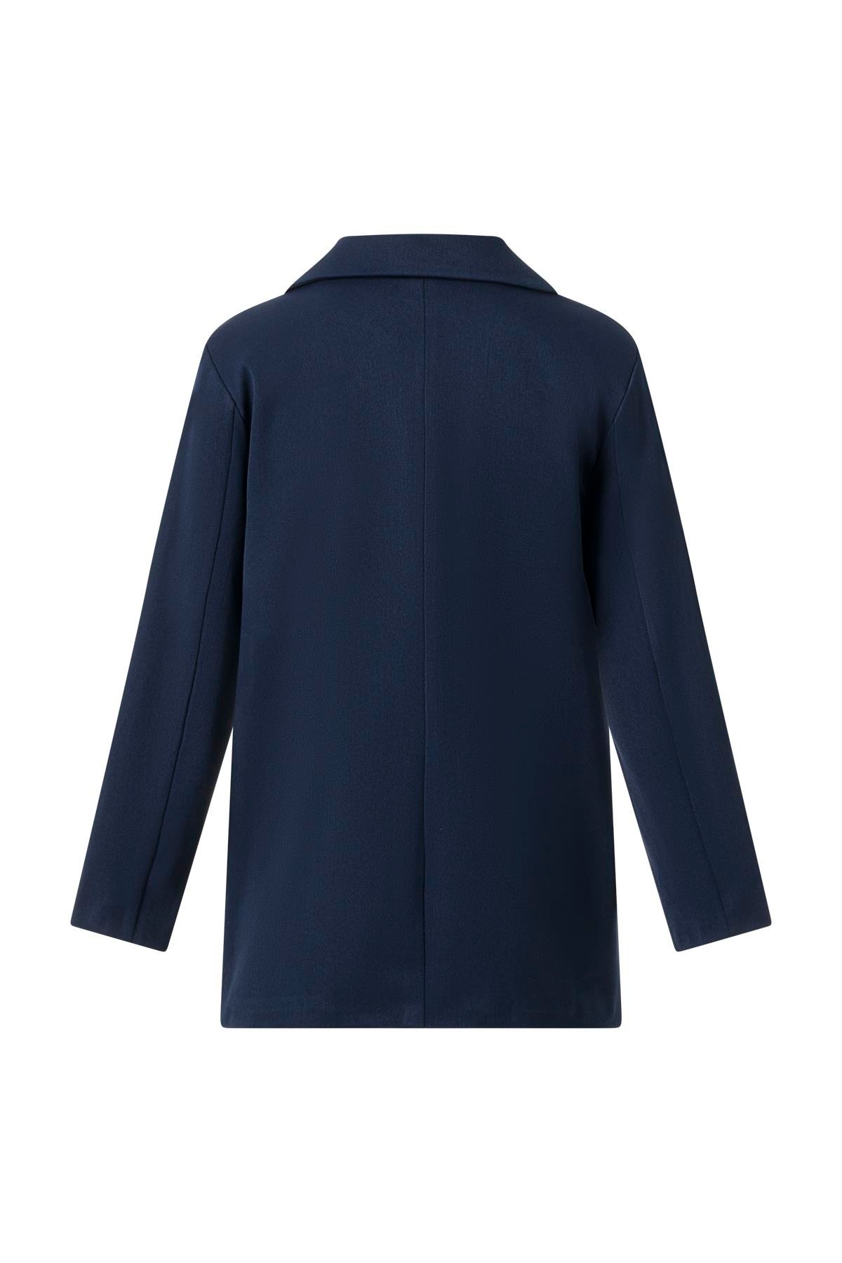 Lacivert Düğmeli Blazer Ceket LACİVERT