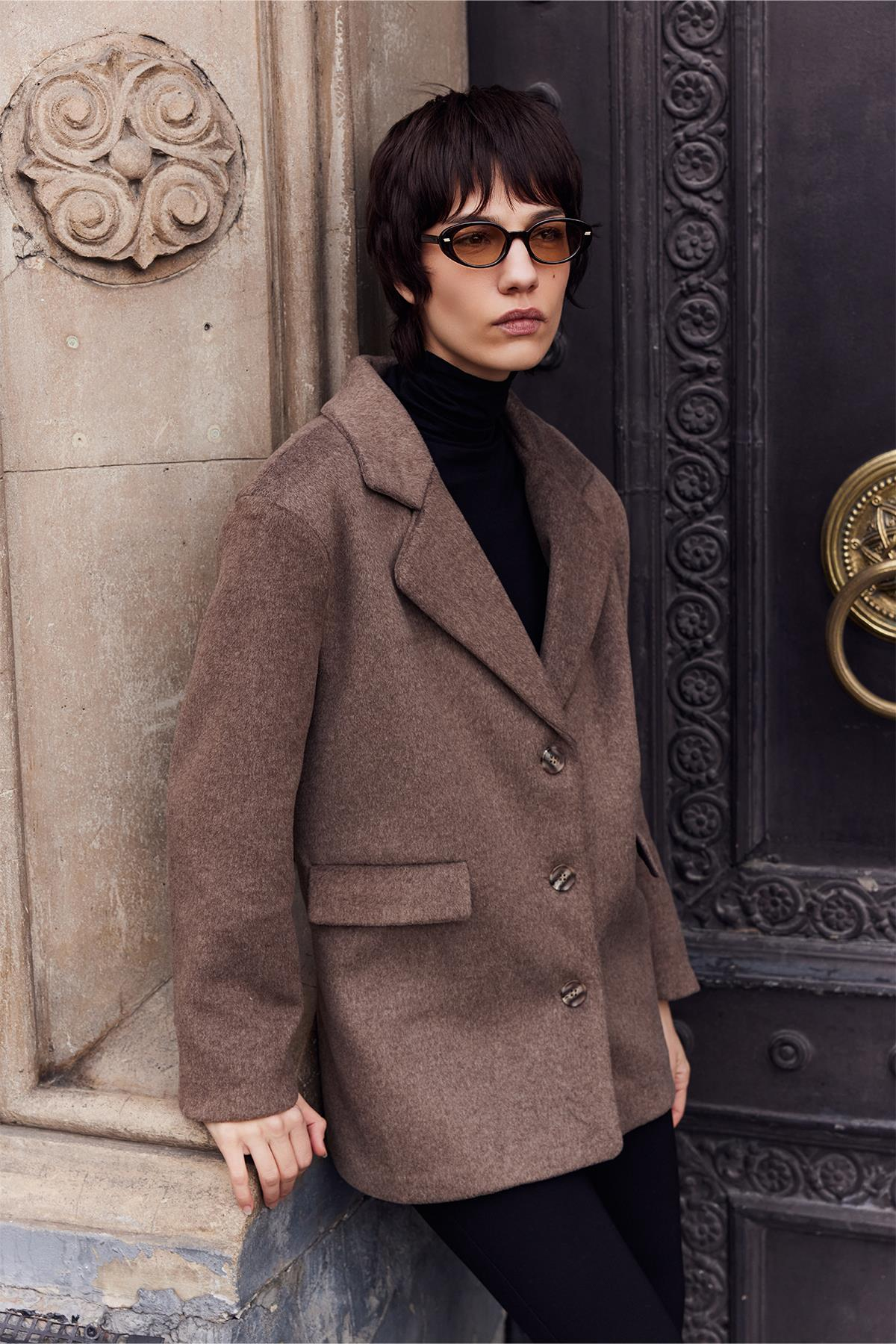 Nora Kaşe Blazer Kahverengi