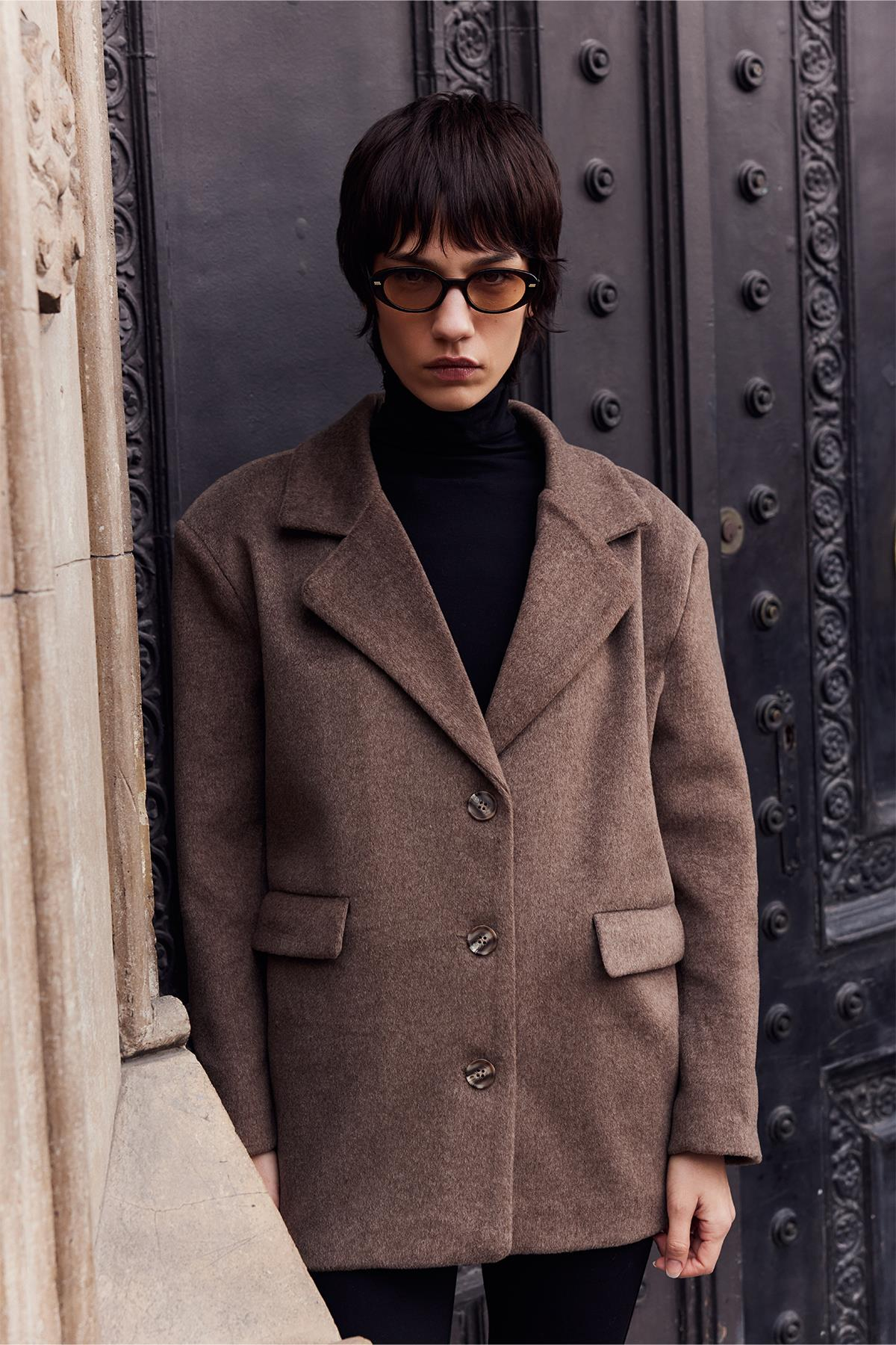 Nora Kaşe Blazer Kahverengi