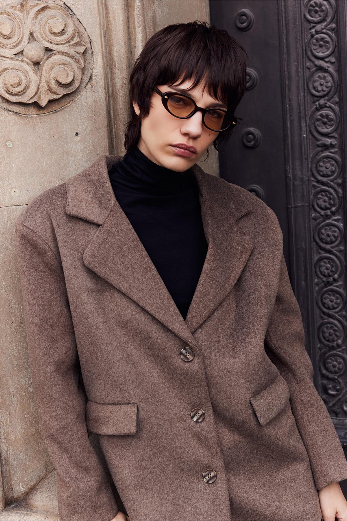 Nora Kaşe Blazer Kahverengi