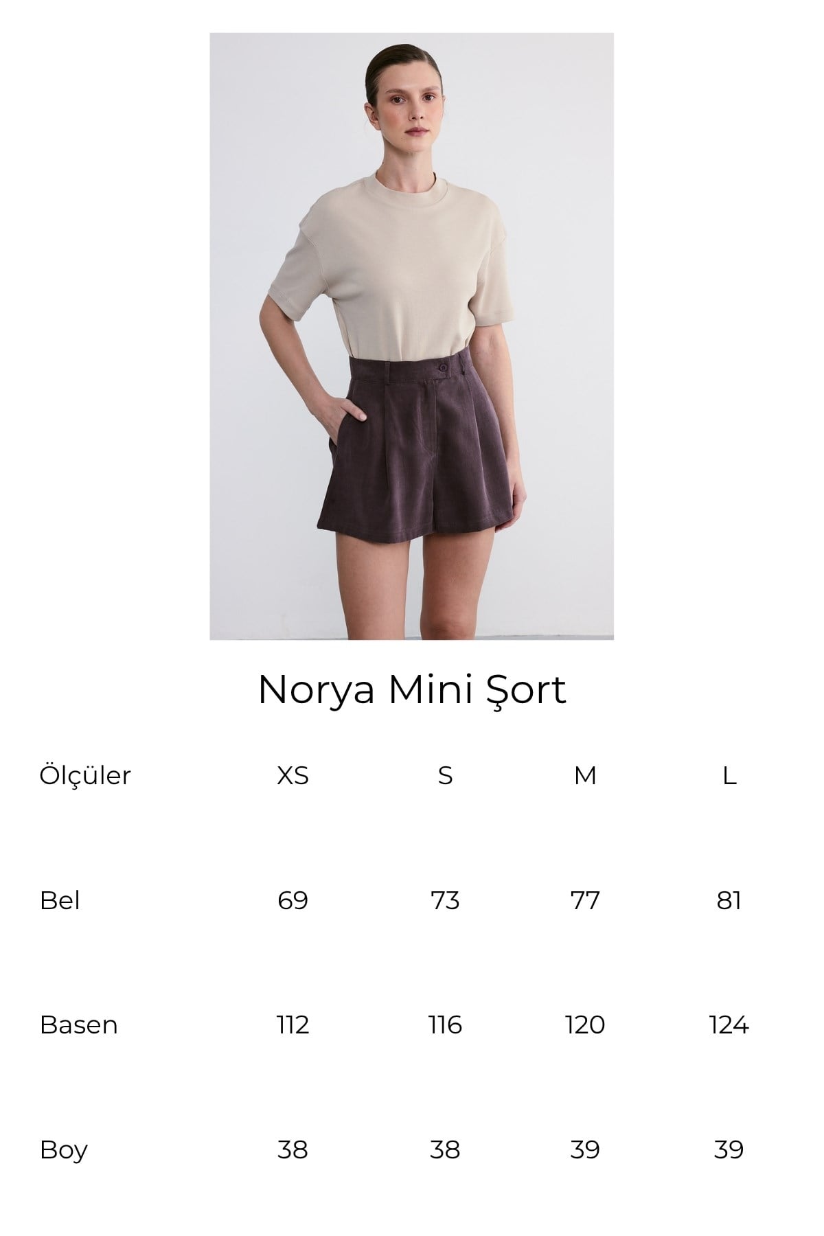 Norya Mini Şort Acı Kahve