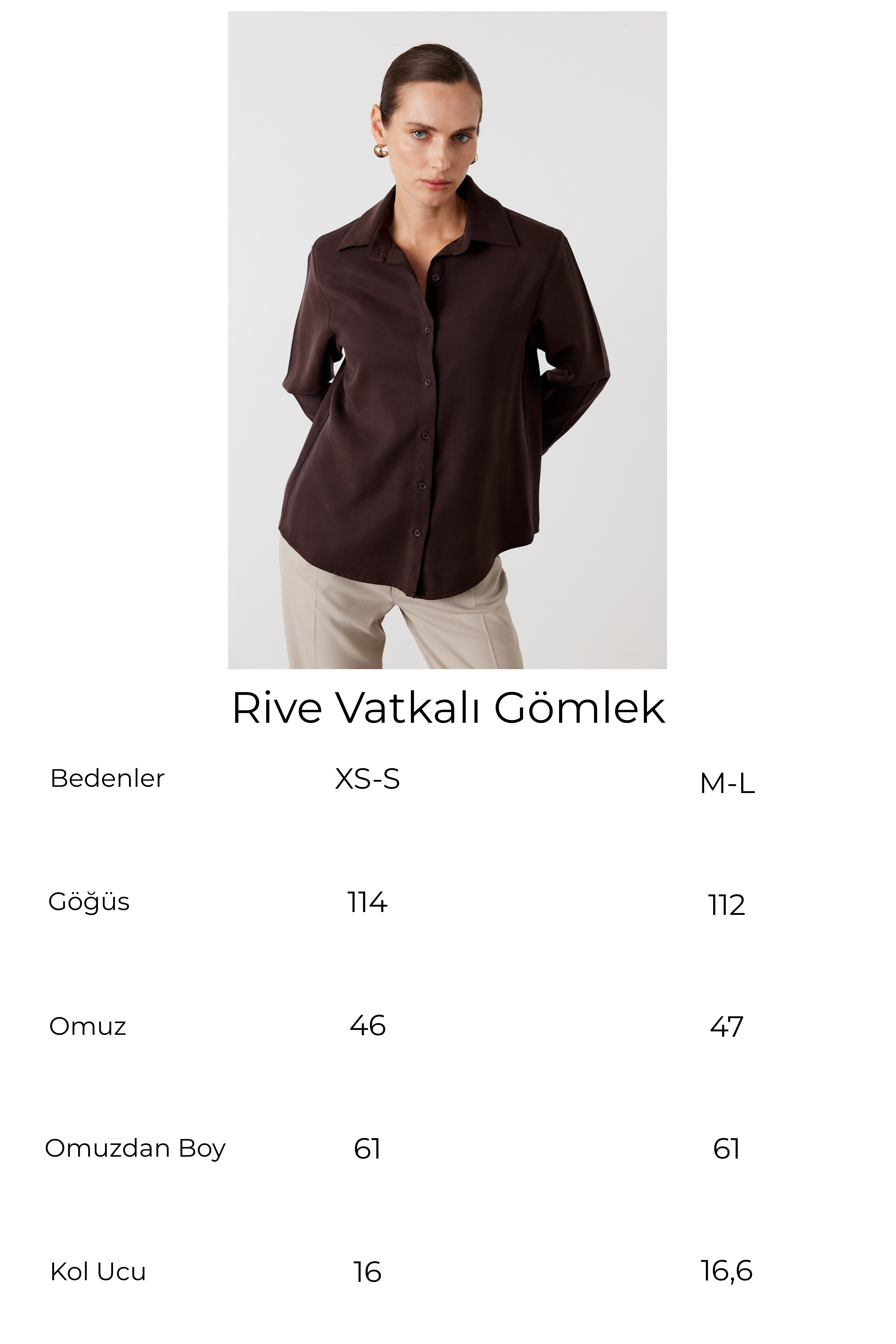 Rive Vatkalı Gömlek Acı Kahve