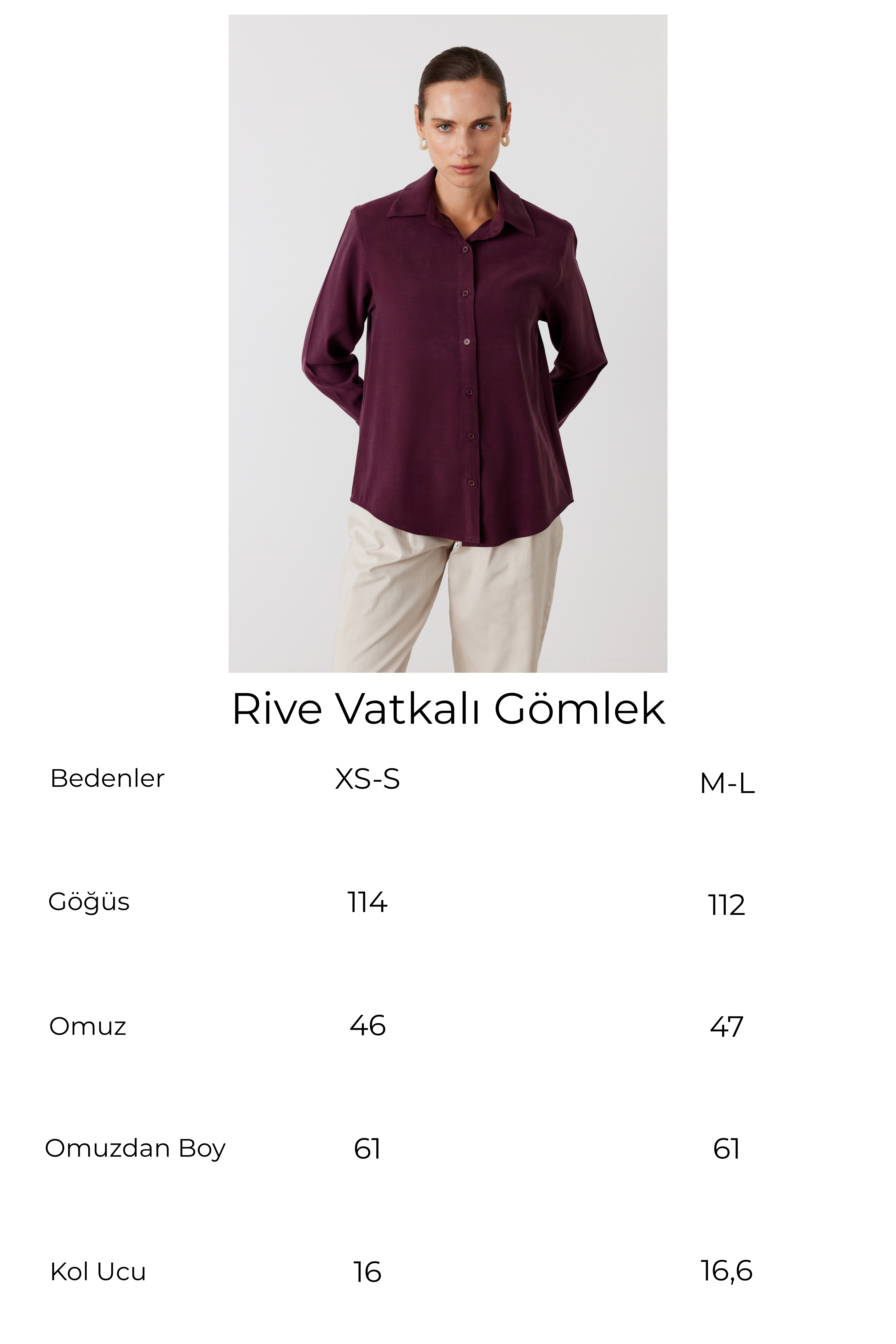 Rive Vatkalı Gömlek Bordo