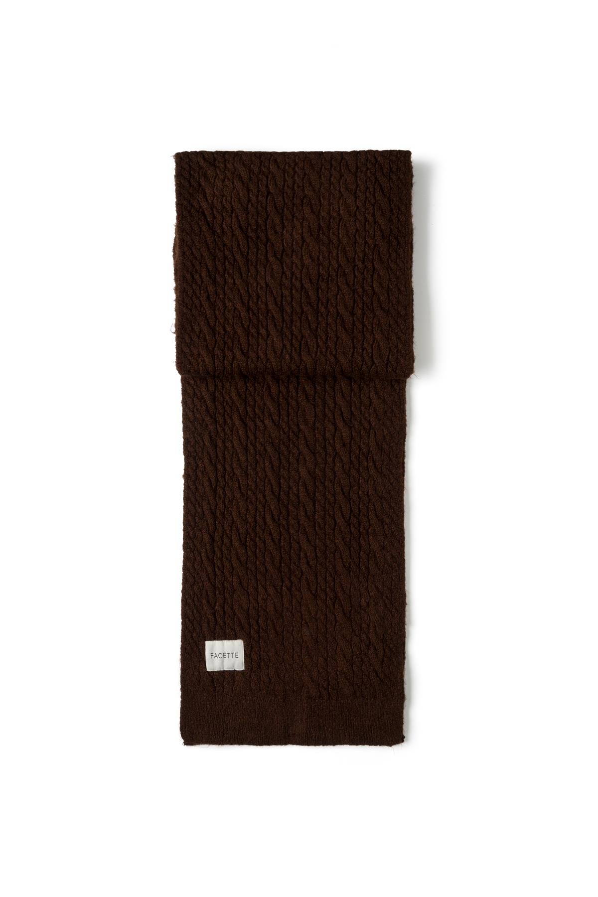 Saç Örgü Atkı Acı Kahve