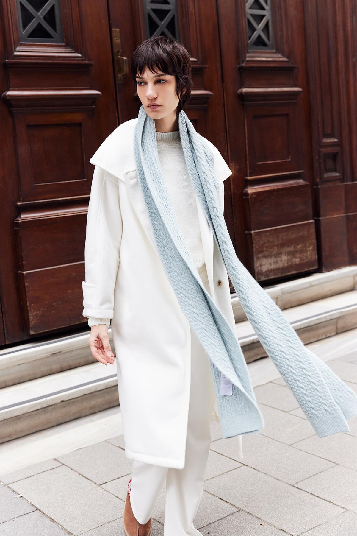 Saç Örgü Atkı Mint