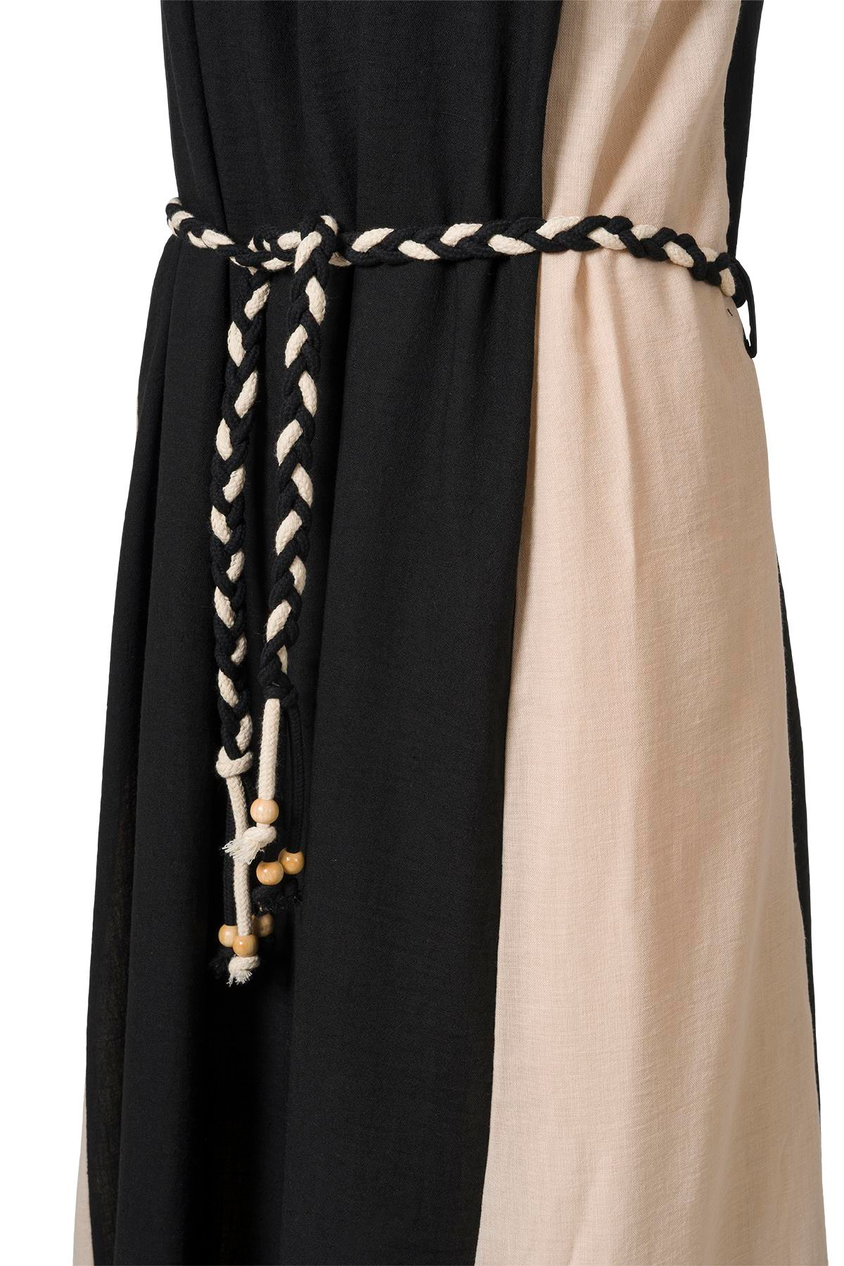 Siyah Çift Renkli Elbise