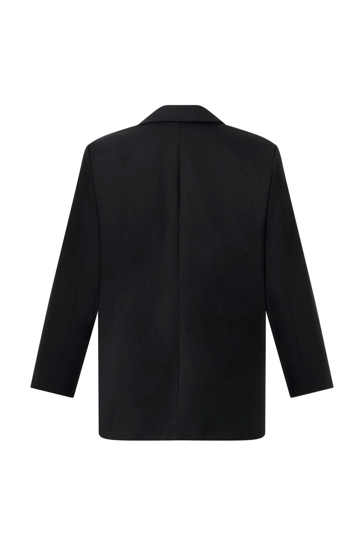 Siyah Düğmeli Blazer Ceket SİYAH