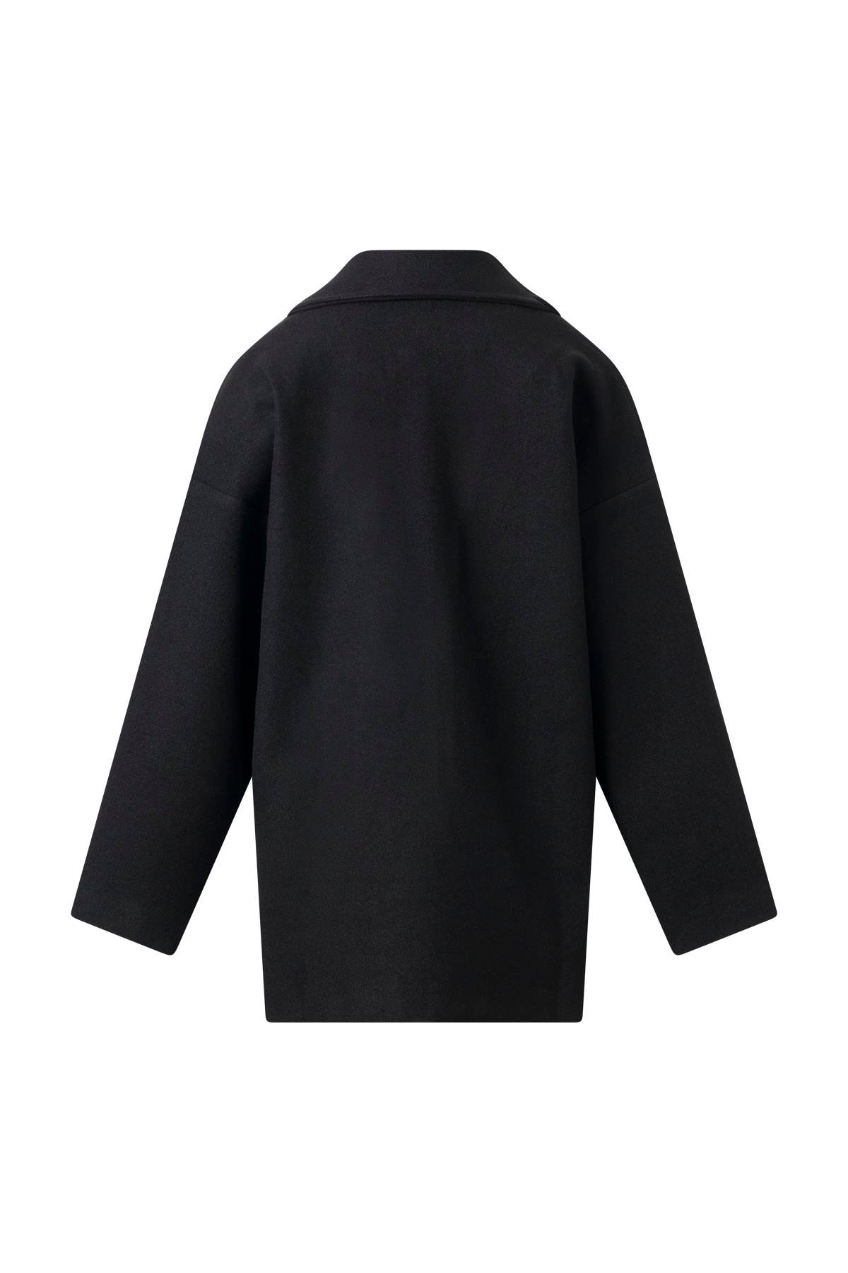 Siyah Mevsimlik Kısa Kaşe Kaban SİYAH