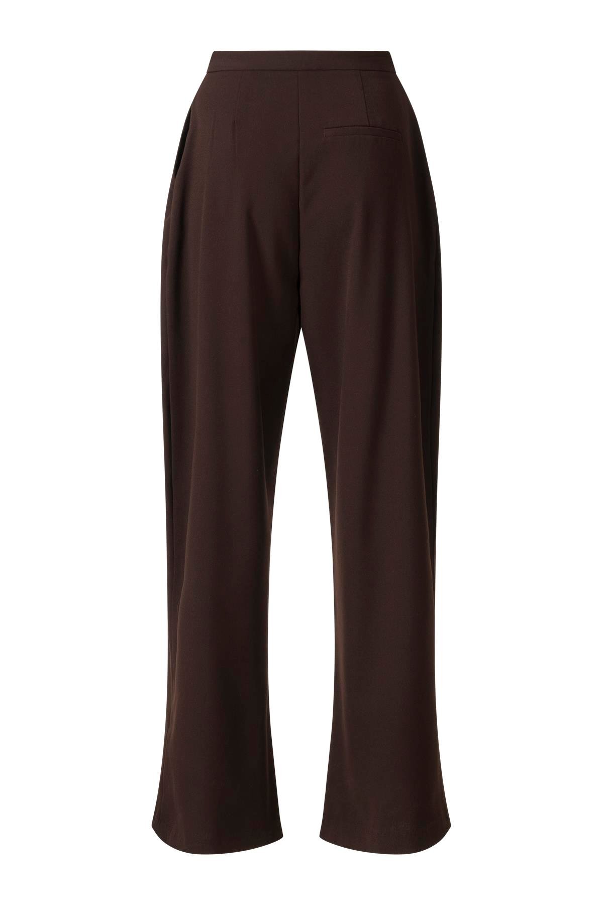 Yandan Bağlamalı Palazzo Pantolon Acı Kahve