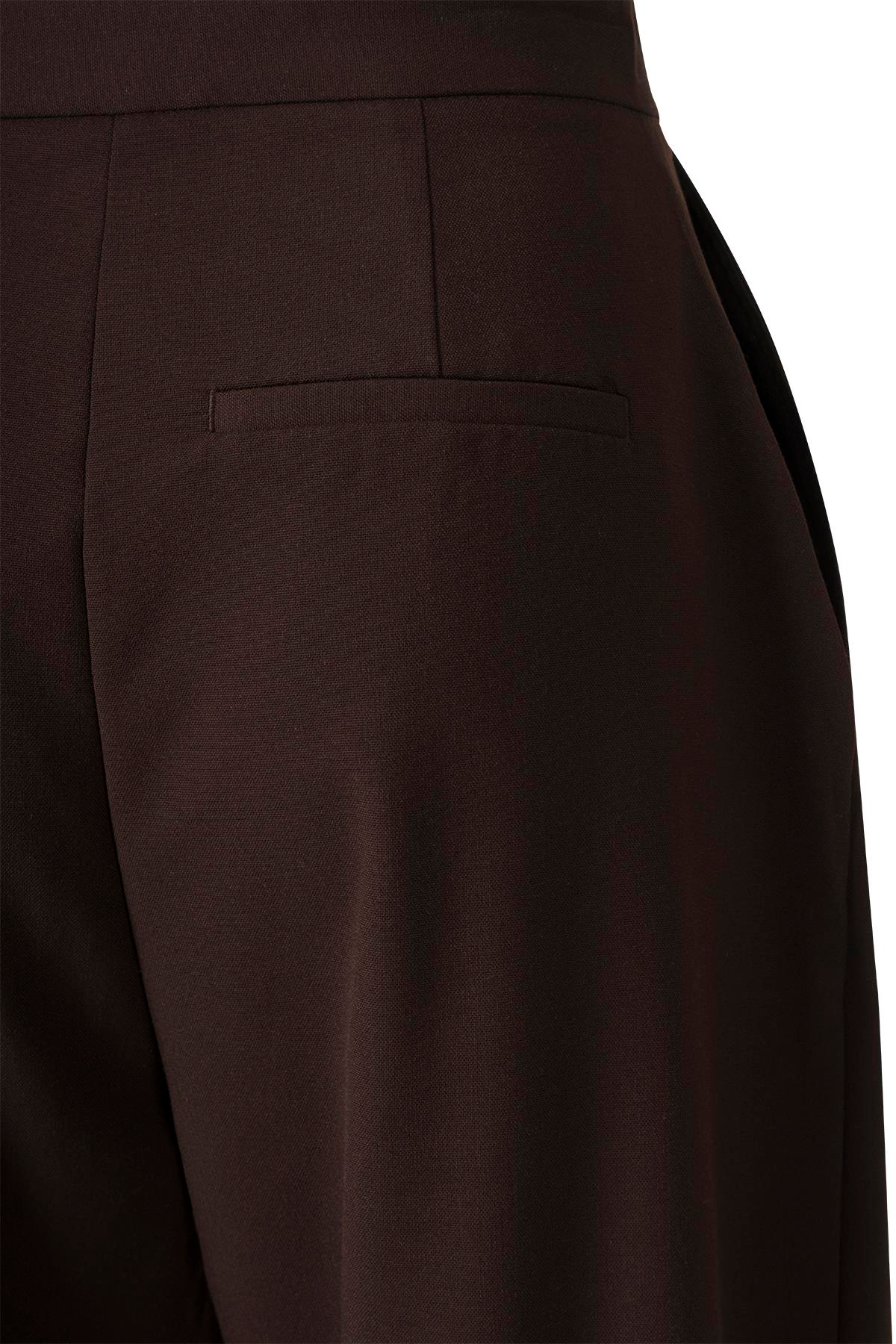 Yandan Bağlamalı Palazzo Pantolon Acı Kahve