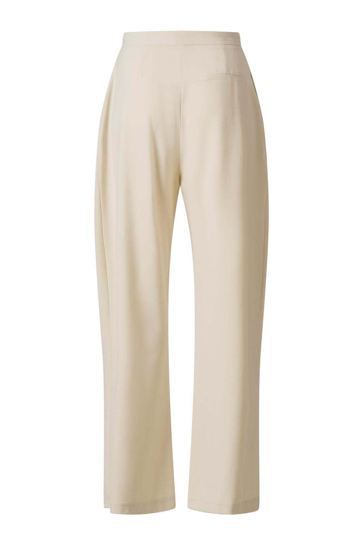 Yandan Bağlamalı Palazzo Pantolon Bej