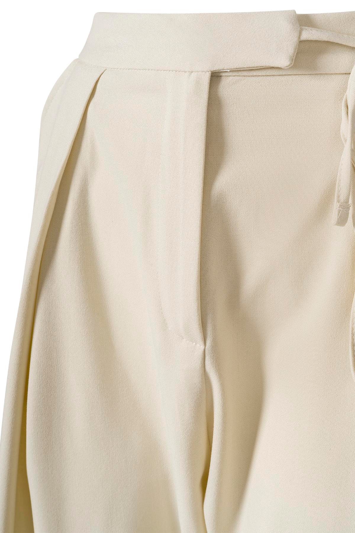 Yandan Bağlamalı Palazzo Pantolon Bej