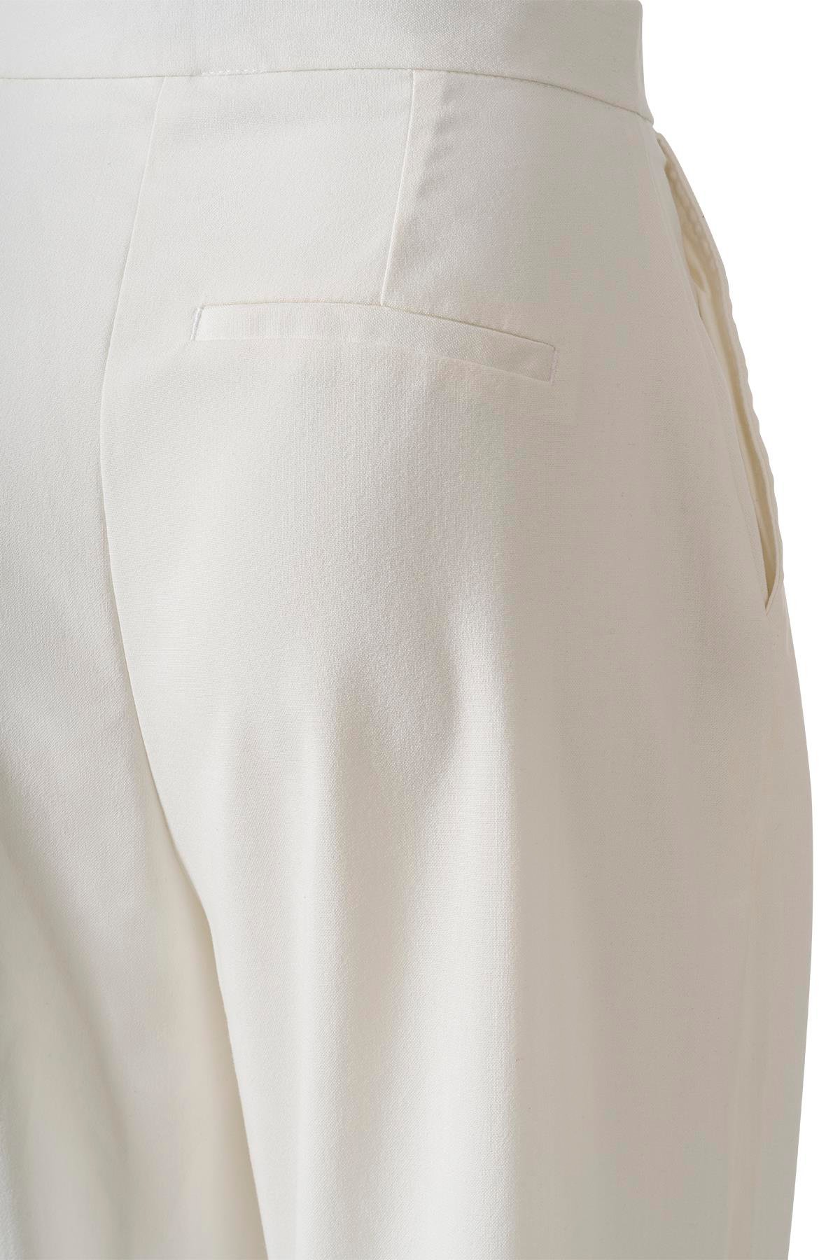 Yandan Bağlamalı Palazzo Pantolon Beyaz