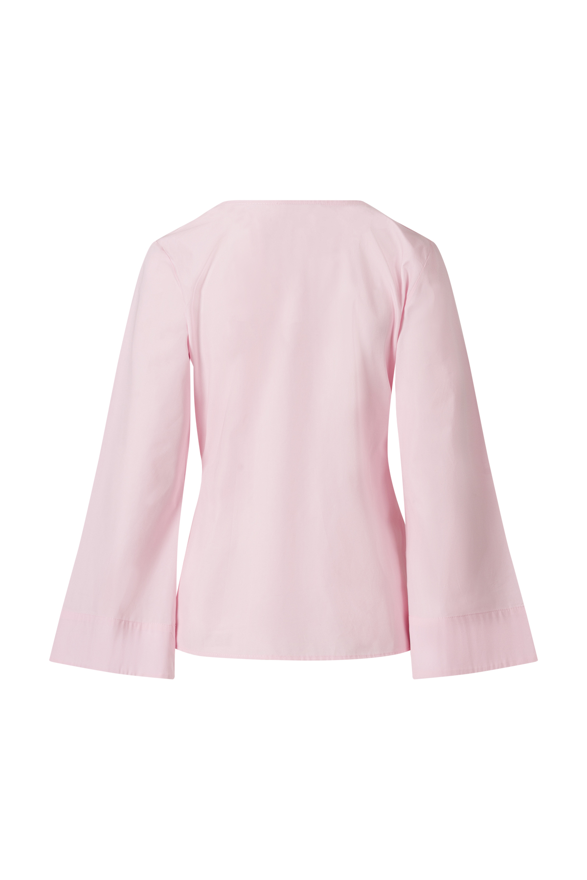 Yandan Bağlamalı Poplin Gömlek Açık Pembe