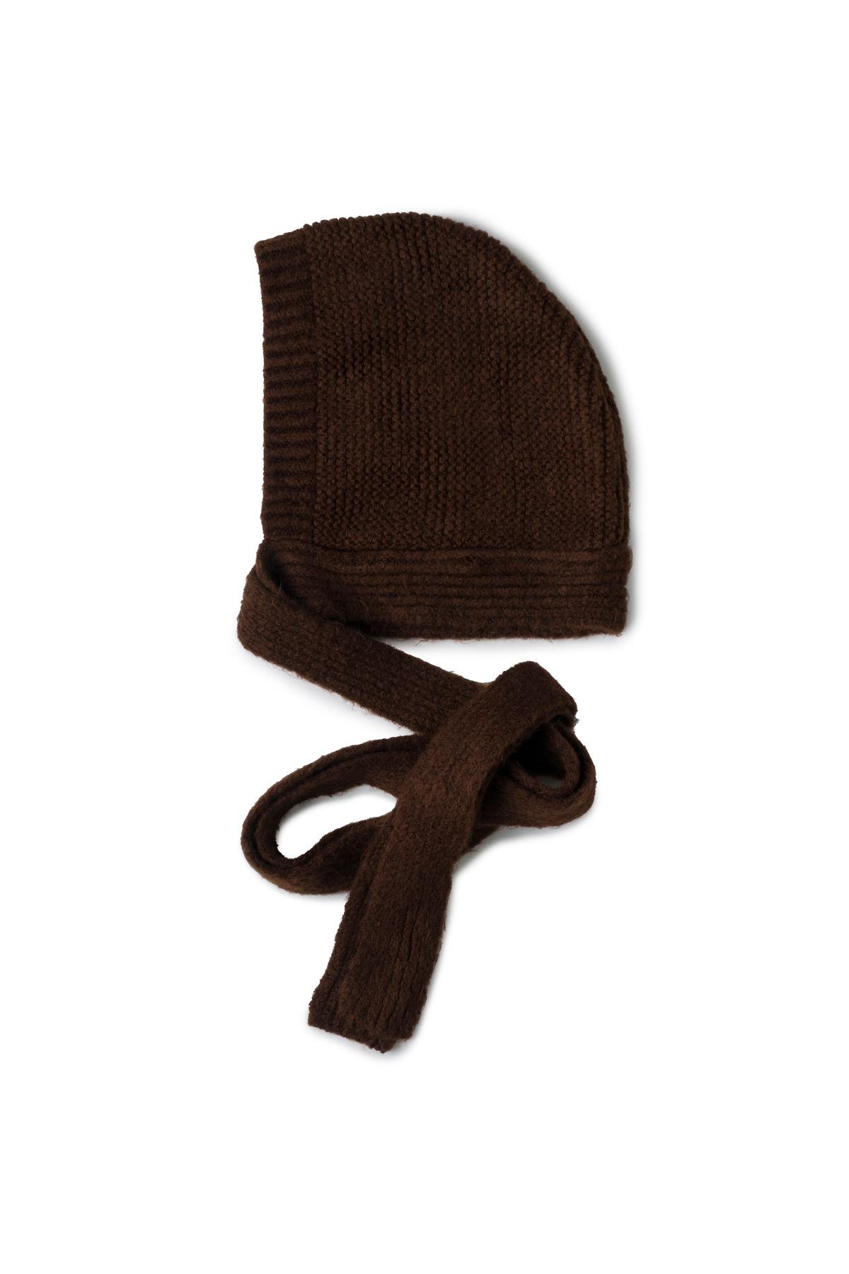 Yumuşak Trico Balaclava Acı Kahve