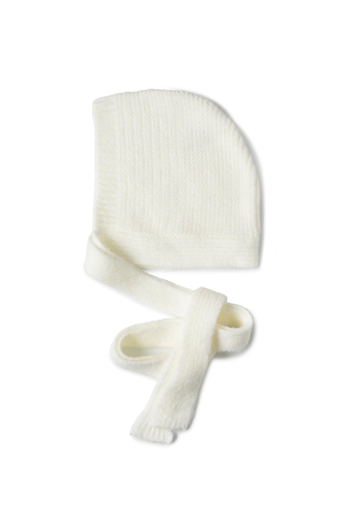 Yumuşak Trico Balaclava Beyaz