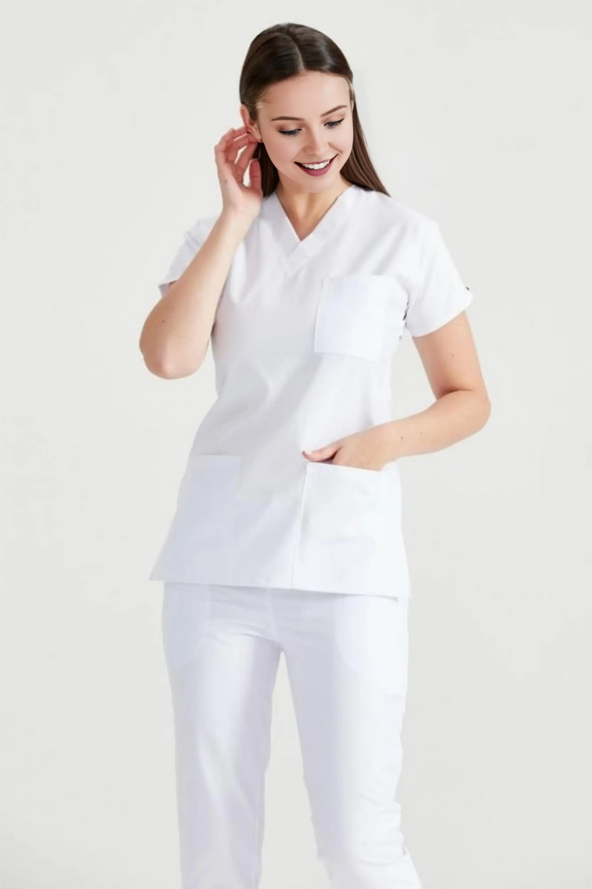 Mert Giyim İş ElbiseleriBeyaz Likralı Medikal Doktor Hemşire Unisex Scrubs Yaka Forma TakımLikralı Scrubs Yaka TakımBeyaz Likralı Medikal Doktor Hemşire Unisex Scrubs Yaka Forma Takım | Mert Giyim İş Elbiseleri