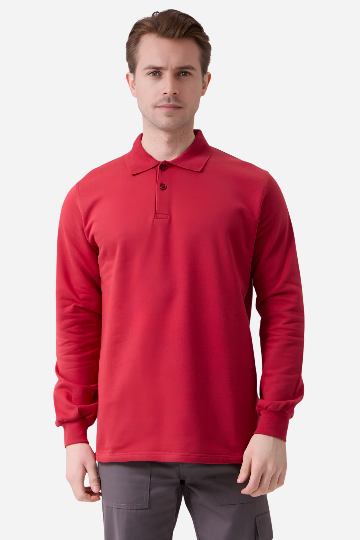 Mert Giyim İş ElbiseleriKırmızı Pamuklu Ve Uzun Kollu Kışlık Unisex Polo Yaka TişörtPolo Yaka SweatshirtKırmızı Pamuklu Ve Uzun Kollu Kışlık Unisex Polo Yaka Tişört | Mert Giyim İş Elbiseleri