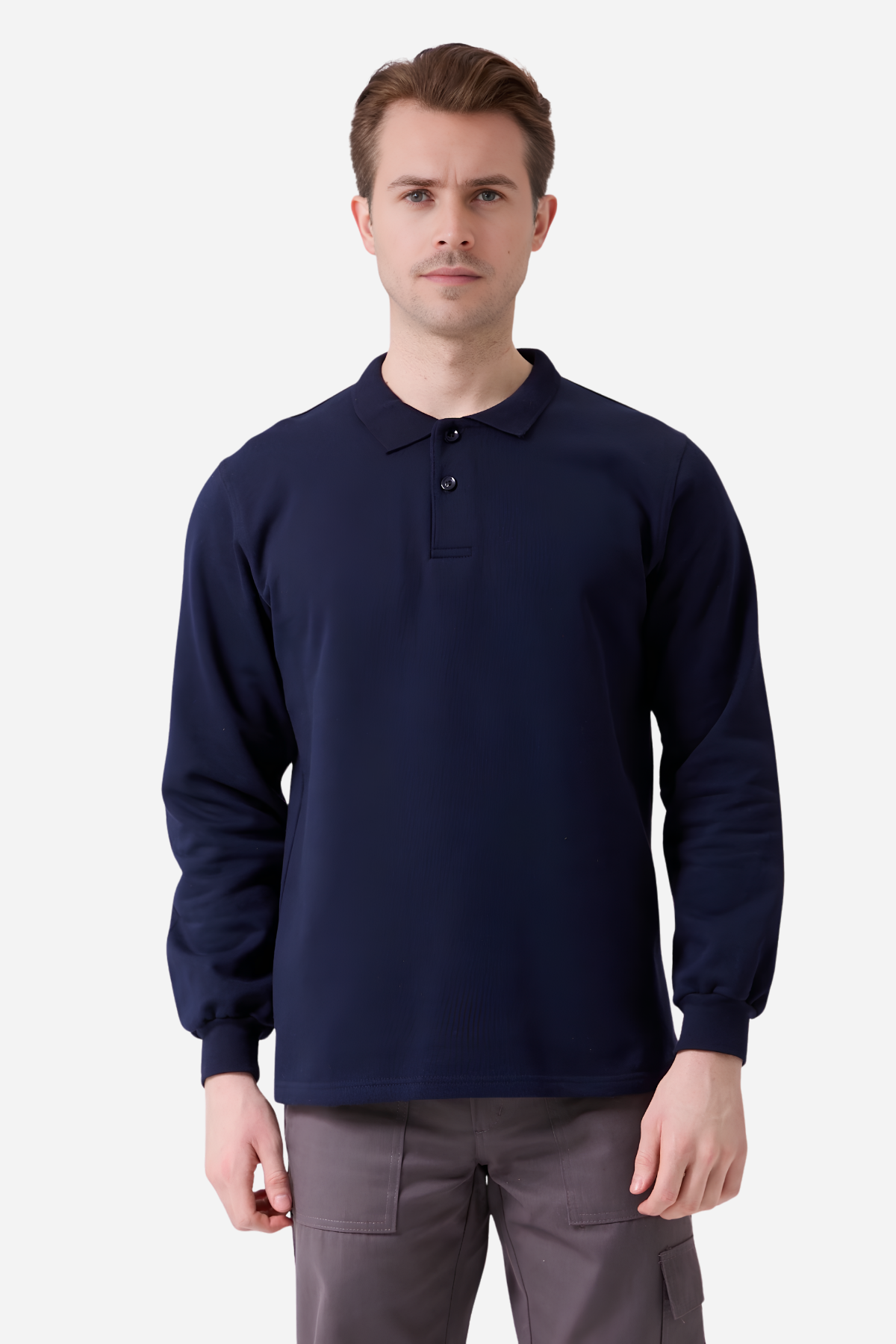 Mert Giyim İş ElbiseleriLacivert Pamuklu Ve Uzun Kollu Kışlık Unisex Polo Yaka TişörtPolo Yaka SweatshirtLacivert Pamuklu Ve Uzun Kollu Kışlık Unisex Polo Yaka Tişört | Mert Giyim İş Elbiseleri