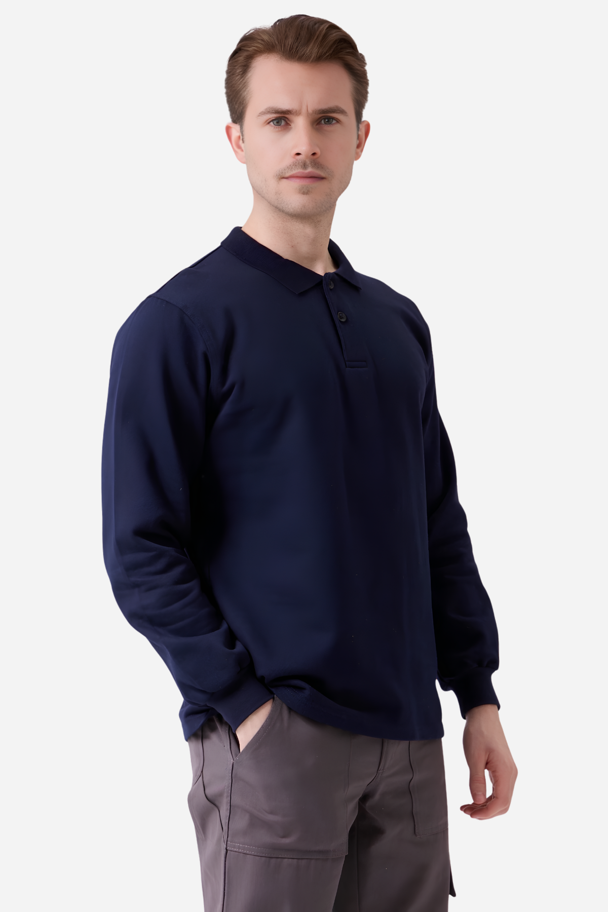 Mert Giyim İş ElbiseleriLacivert Pamuklu Ve Uzun Kollu Kışlık Unisex Polo Yaka TişörtPolo Yaka SweatshirtLacivert Pamuklu Ve Uzun Kollu Kışlık Unisex Polo Yaka Tişört | Mert Giyim İş Elbiseleri