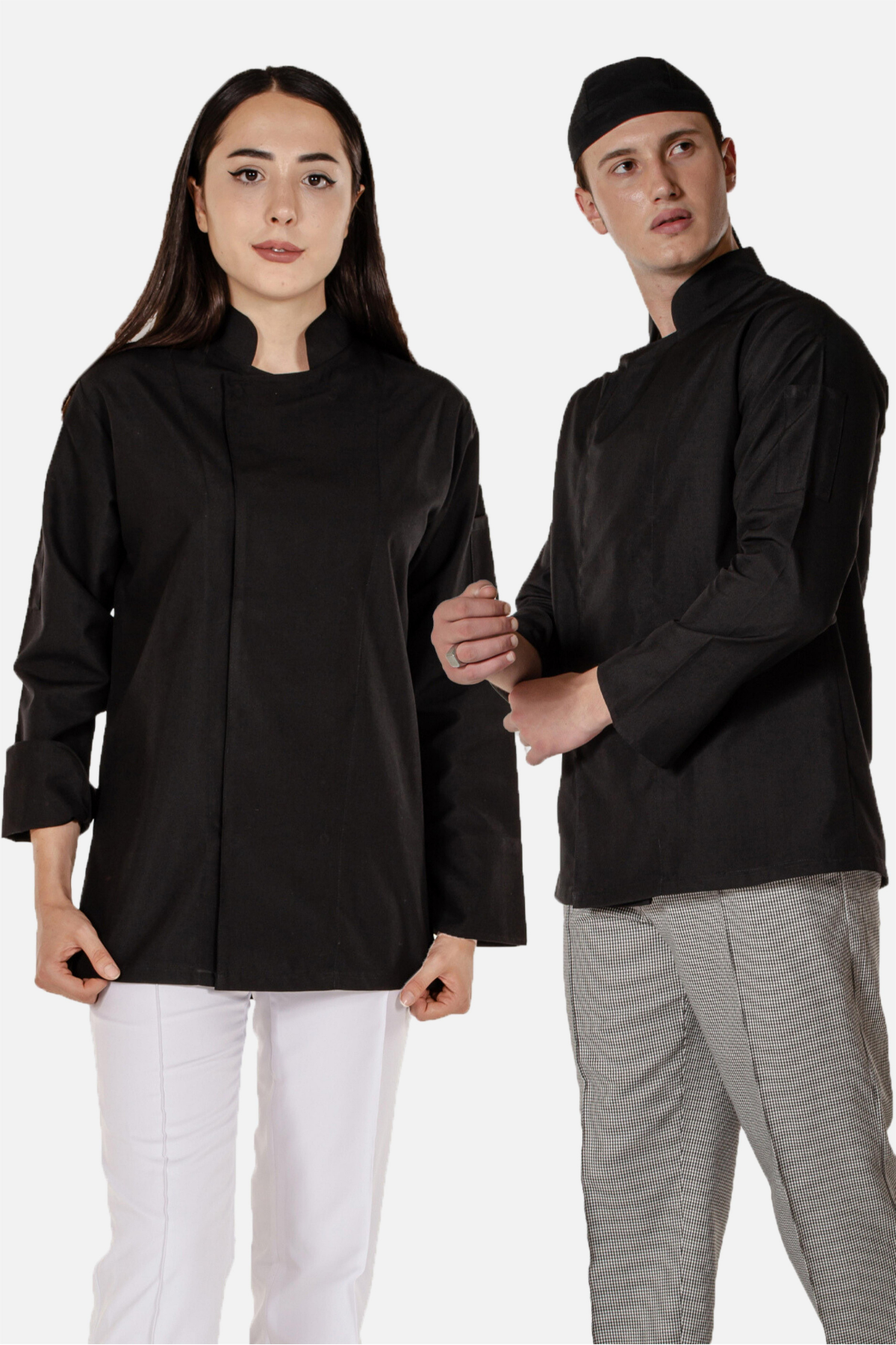 Mert Giyim İş ElbiseleriSiyah Unisex Aşçı ve Mutfak Şef Ceketi Gizli ÇıtçıtlıAşçı CeketiSiyah Unisex Aşçı ve Mutfak Şef Ceketi Gizli Çıtçıtlı | Mert Giyim İş Elbiseleri