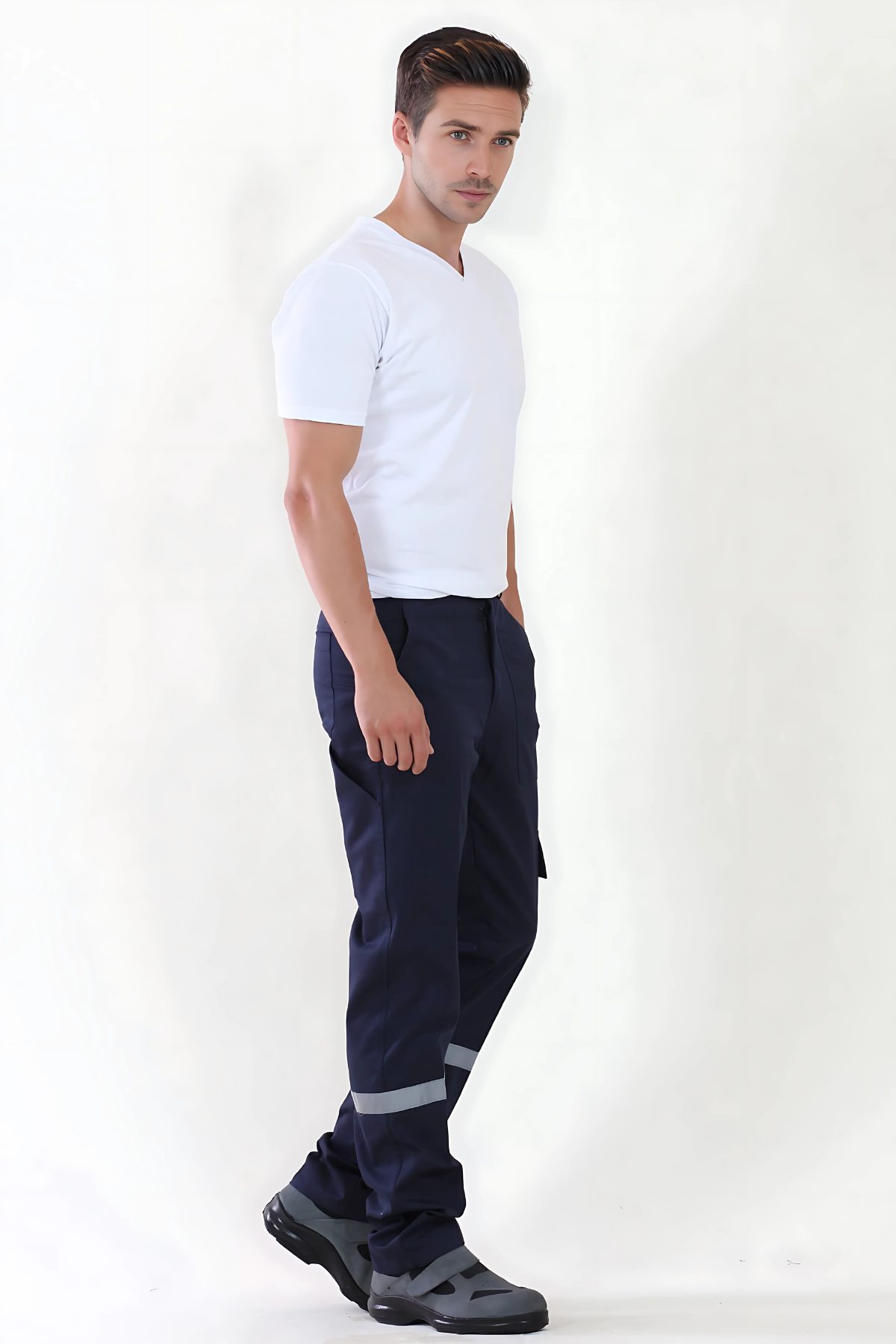 Mert GiyimLacivert Kargo Cepli Pamuklu Ve Reflektör Şeritli Erkek İş Pantolonuİş PantolonuLacivert Kargo Cepli Pamuklu Ve Reflektör Şeritli Erkek İş Pantolonu | Mert Giyim İş Elbiseleri