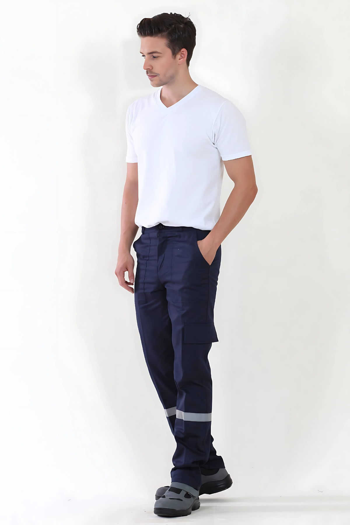 Mert GiyimLacivert Kargo Cepli Pamuklu Ve Reflektör Şeritli Erkek İş Pantolonuİş PantolonuLacivert Kargo Cepli Pamuklu Ve Reflektör Şeritli Erkek İş Pantolonu | Mert Giyim İş Elbiseleri